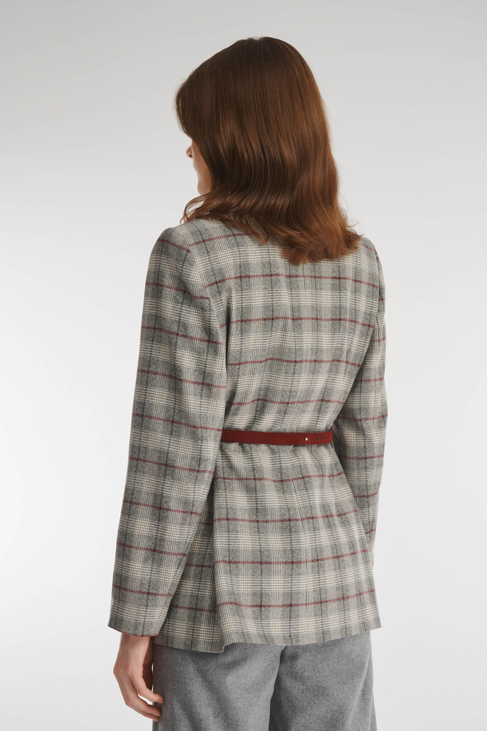 Однобортный пиджак в клетку Бренд Caterina Leman