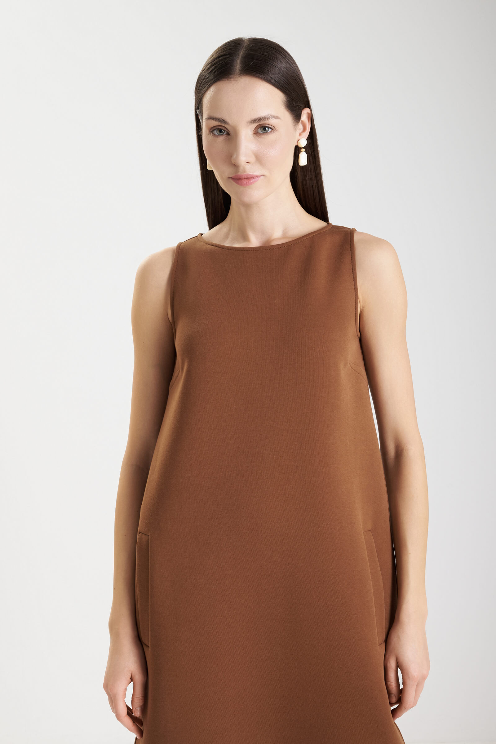 Платье-баллон из смесового хлопка Бренд MM