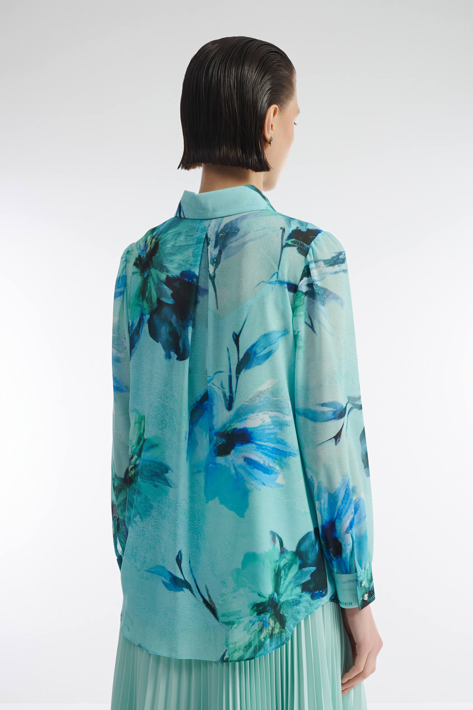 Рубашка с цветочным принтом и стразами Бренд Caterina Leman