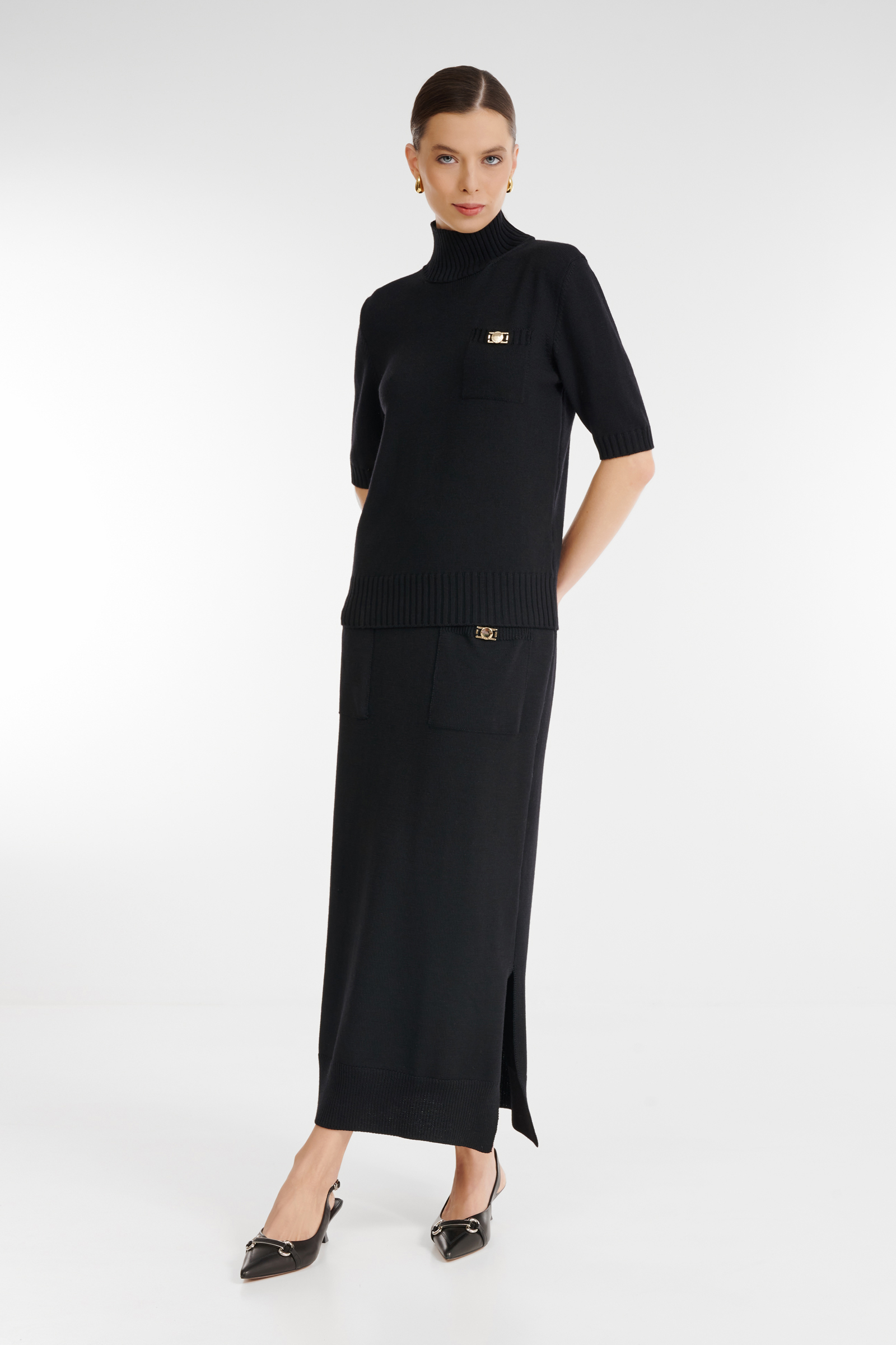 Джемпер с воротником-воронкой Бренд Daniela Drei