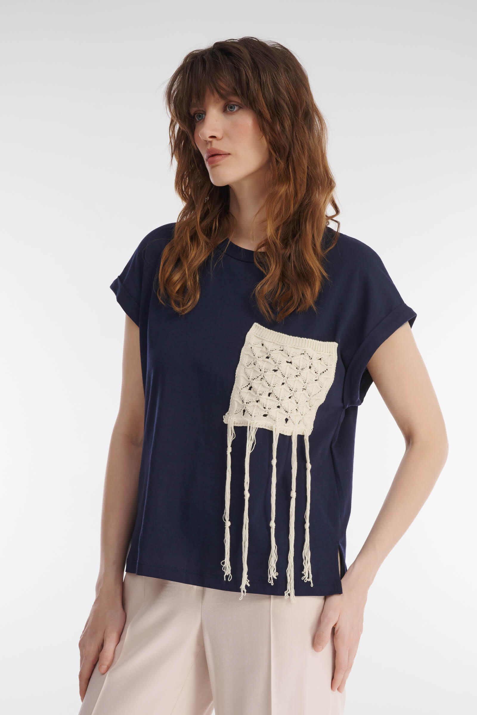 Футболка с декоративным карманом Бренд Caterina Leman