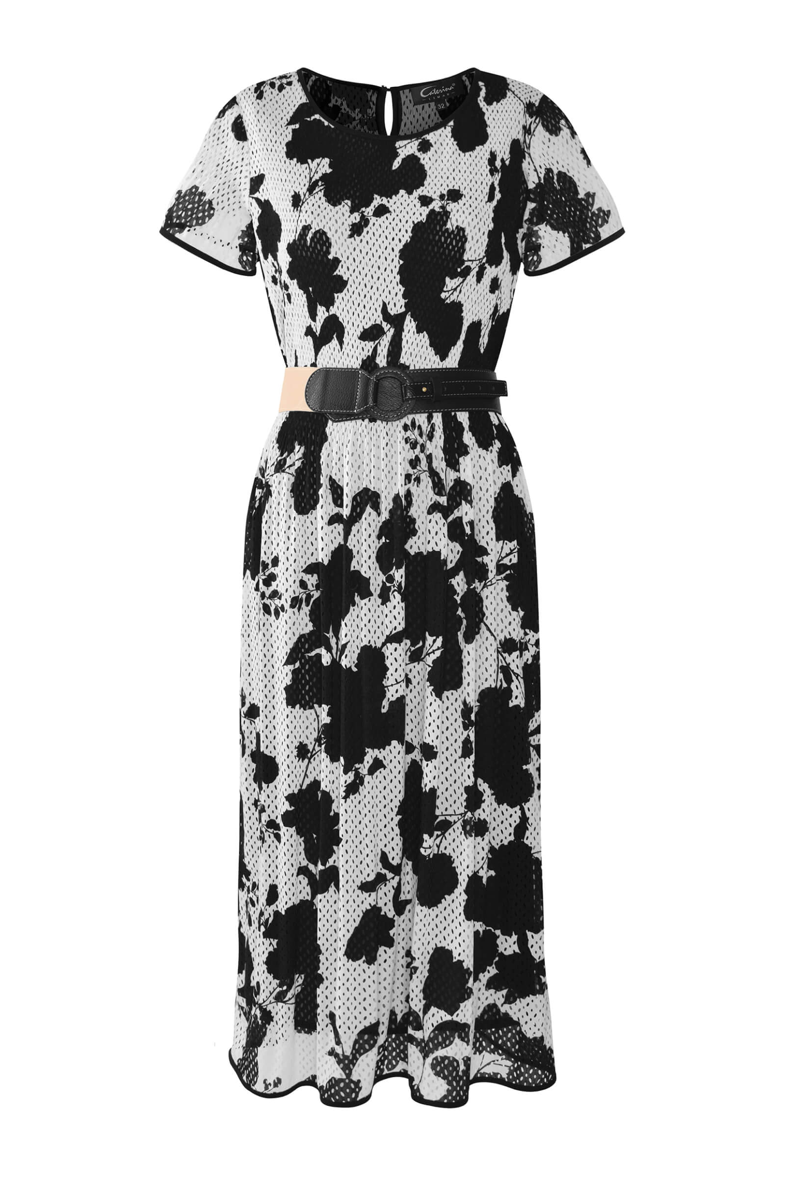 Платье с цветочным принтом и ремнем Бренд Caterina Leman