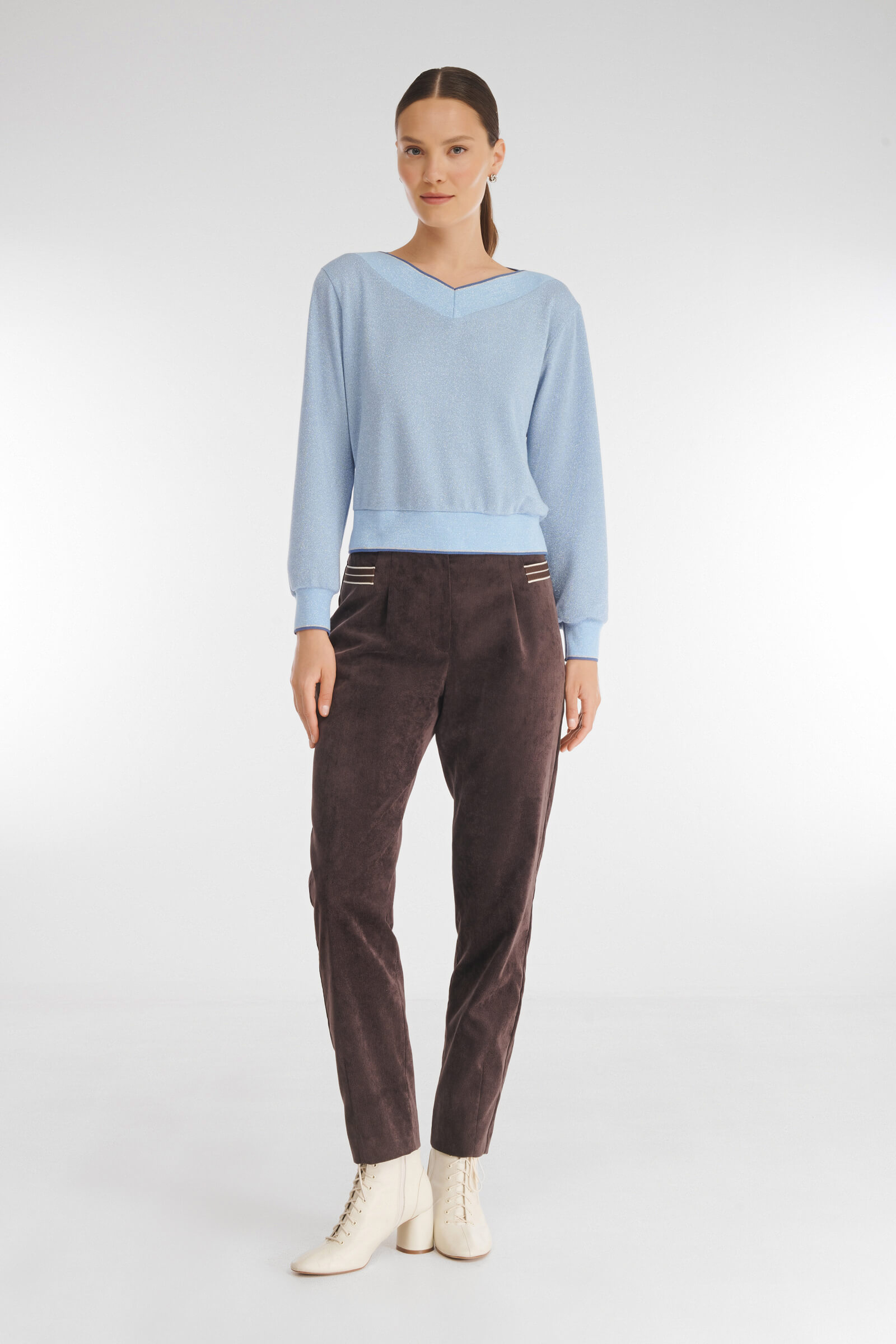 Зауженные брюки из вельвета Бренд Caterina Leman