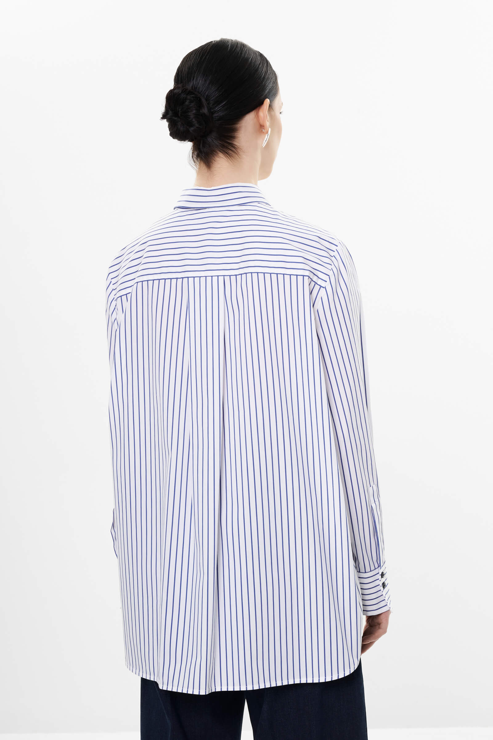 Хлопковая рубашка свободного кроя Бренд Diana Gallesi