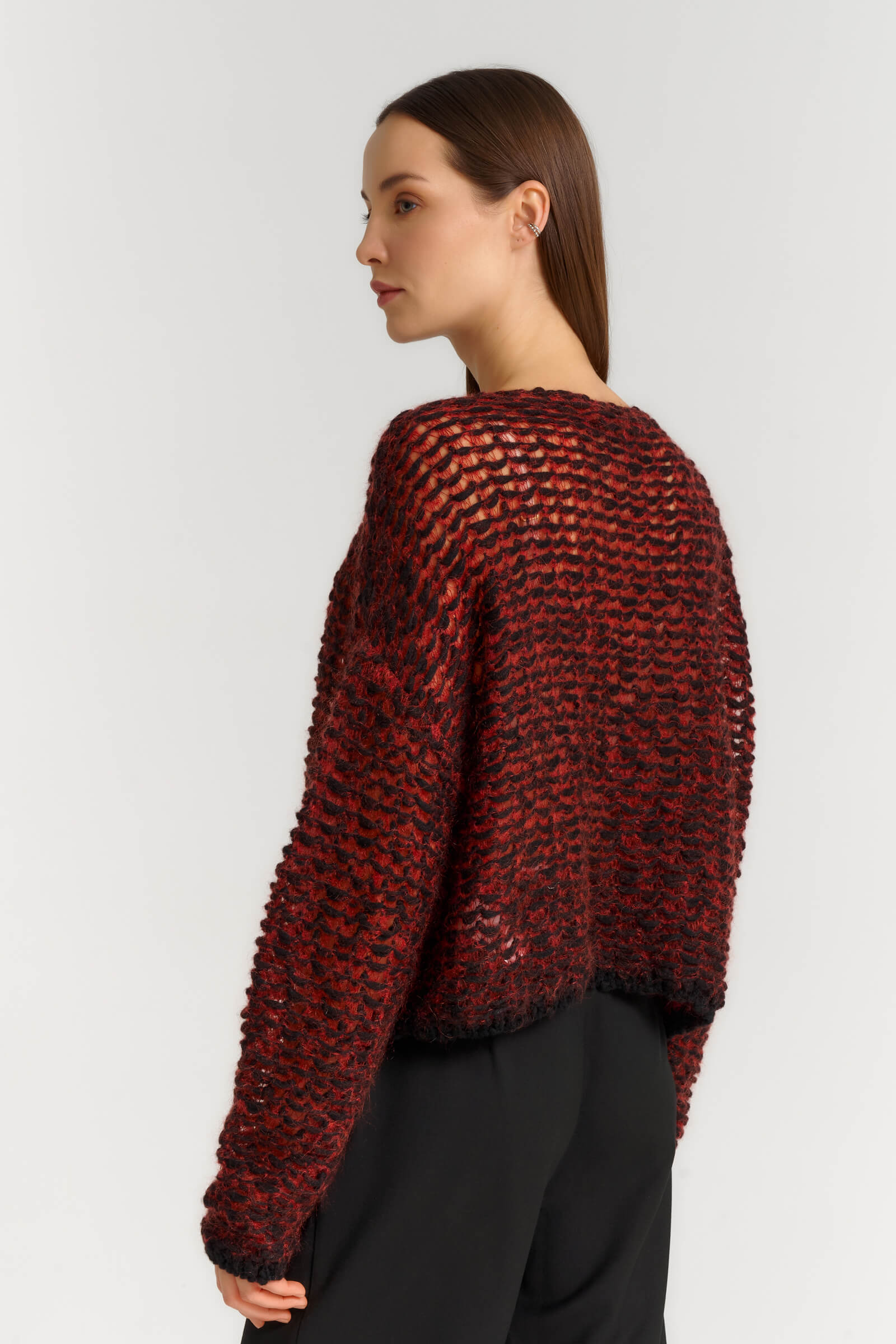 Фактурный джемпер из шерсти и мохера Бренд Sarah Pacini