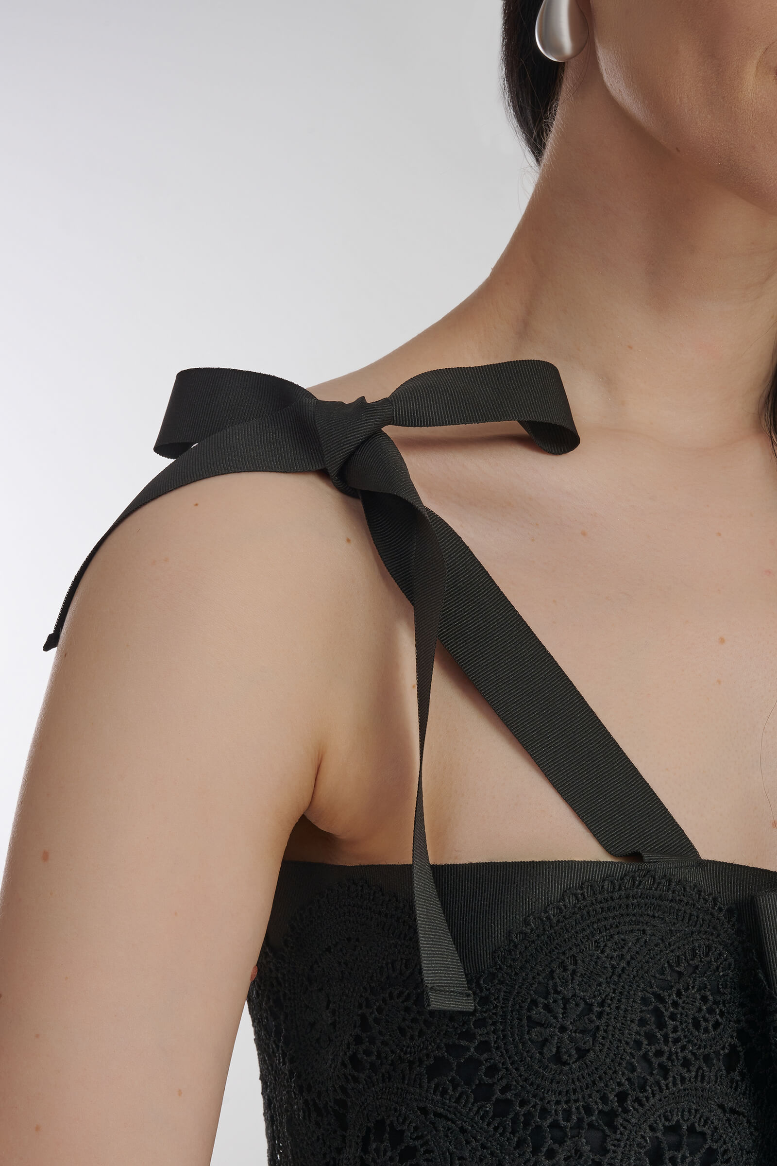 Хлопковый ажурный топ на завязках Бренд Milva Mi