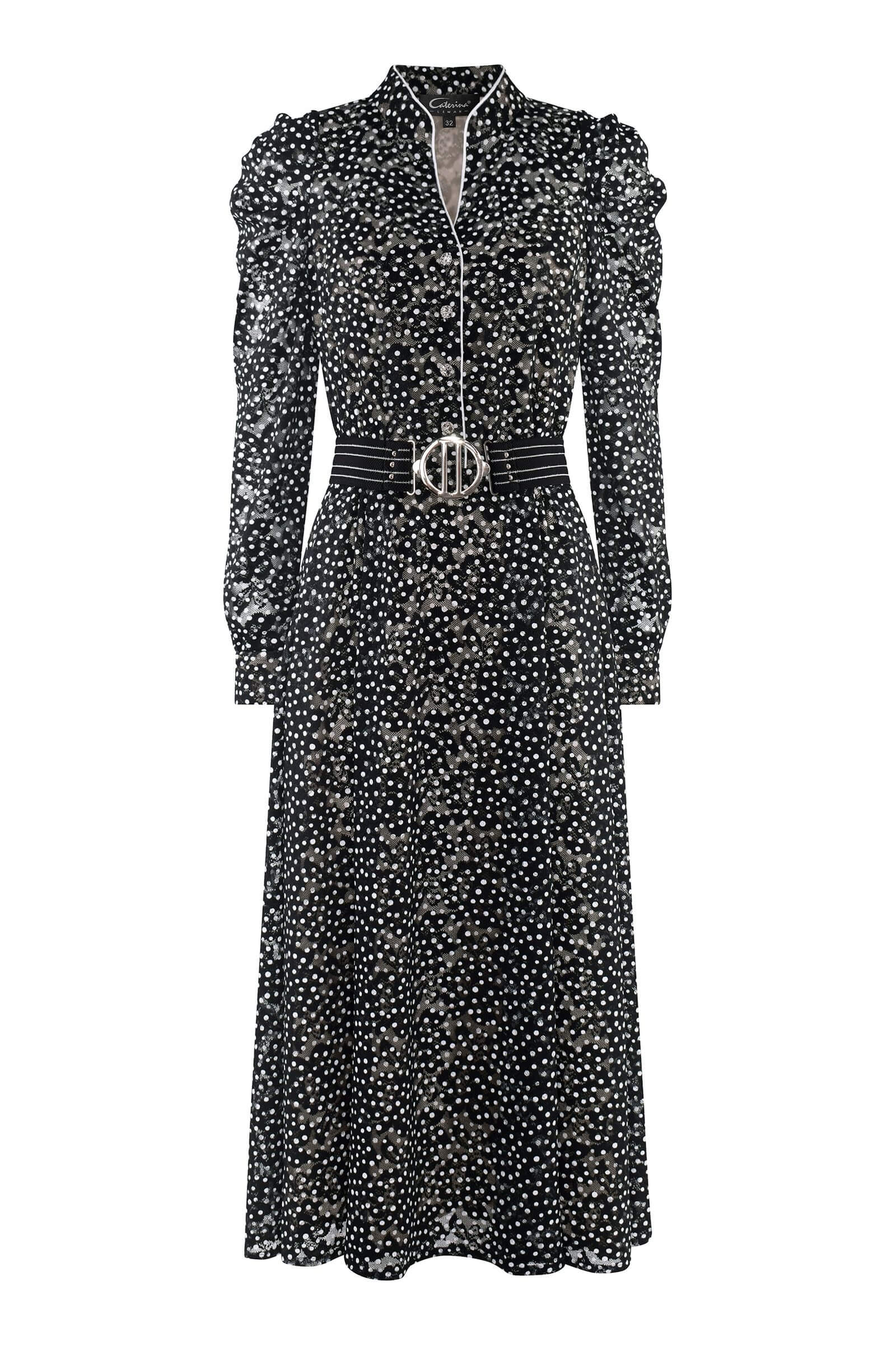 Платье-рубашка в горох Бренд Caterina Leman