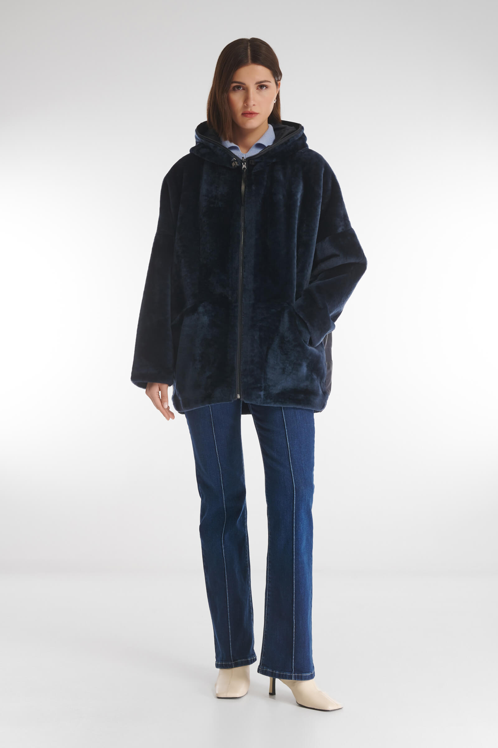 Комбинированная двусторонняя дубленка Бренд Caterina Leman