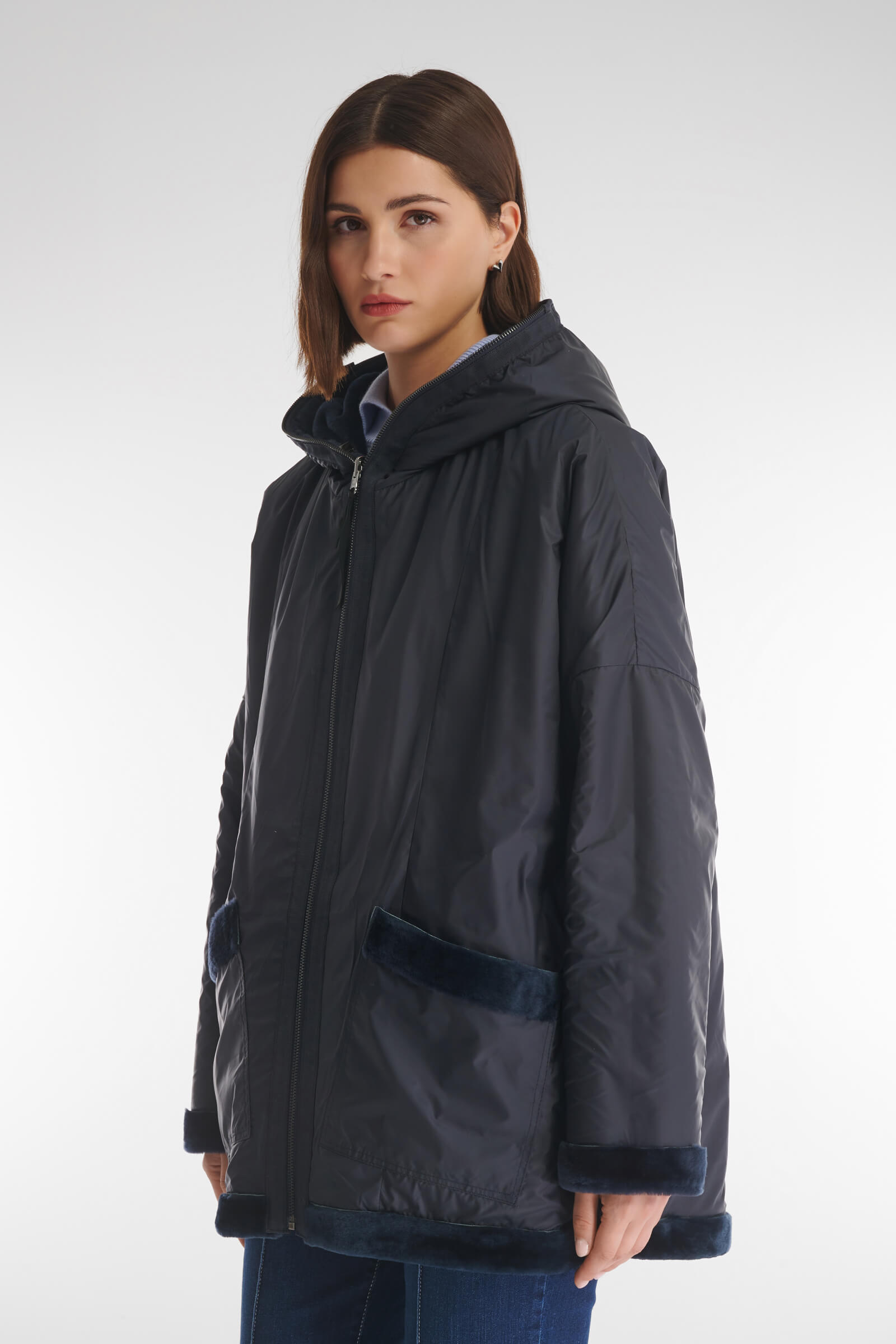 Комбинированная двусторонняя дубленка Бренд Caterina Leman