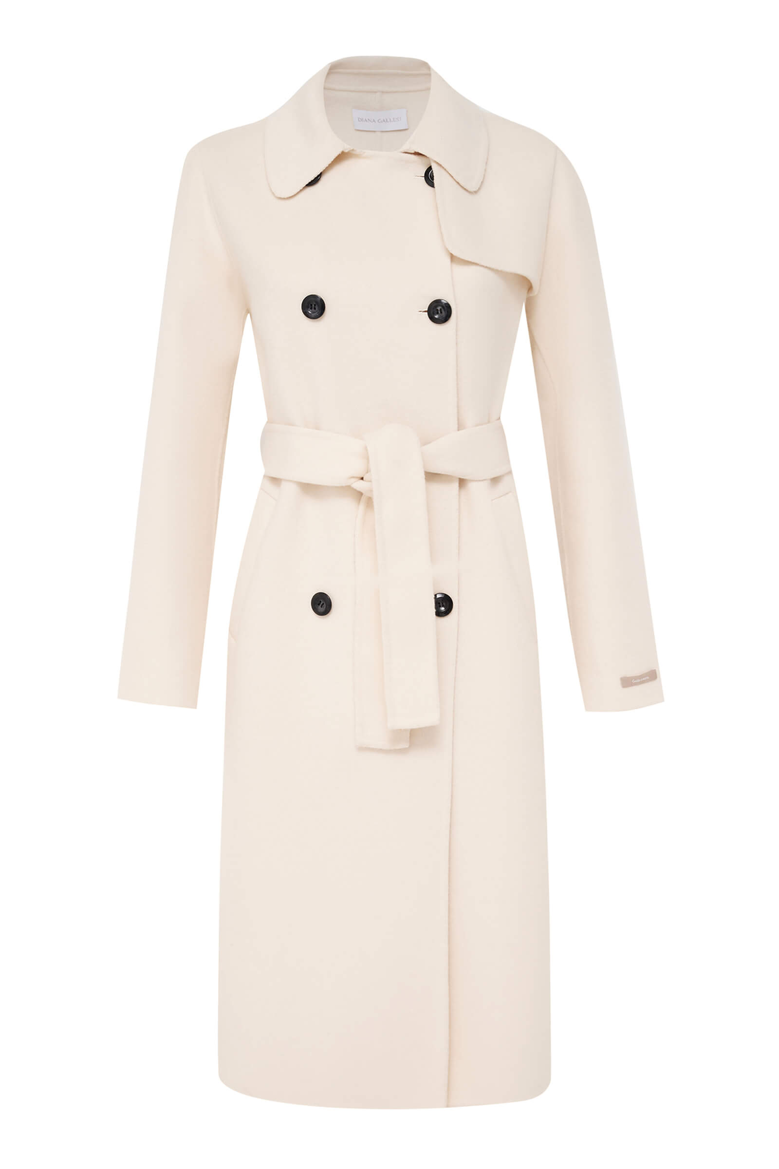 Двубортное пальто длины миди Бренд Diana Gallesi