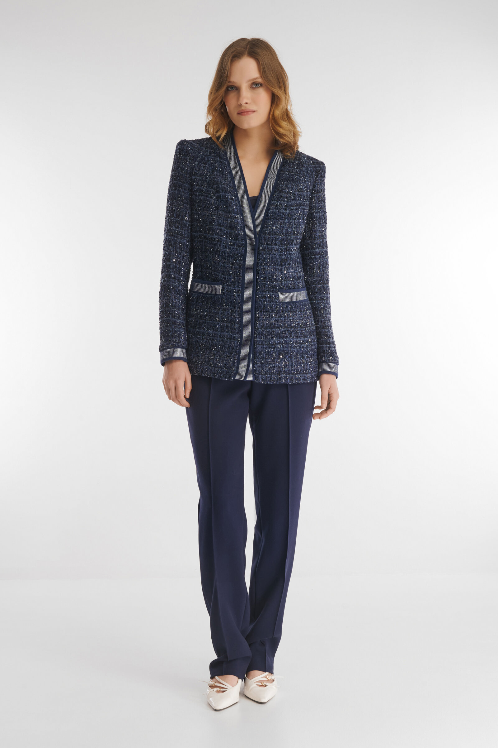 Жакет из поливискозы с люрексом и пайетками Бренд Caterina Leman