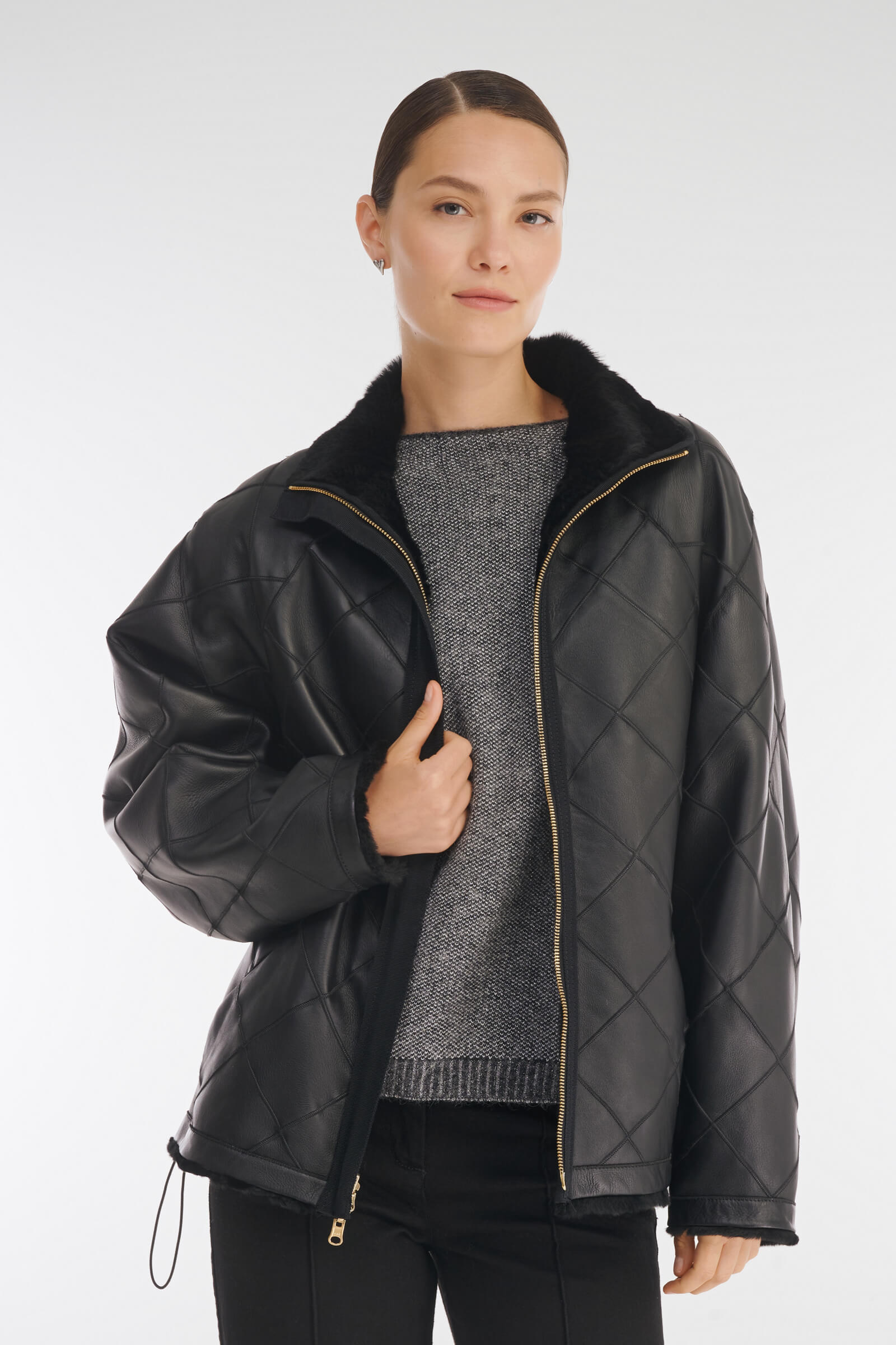 Дубленка двусторонняя из натурального меха Бренд Caterina Leman