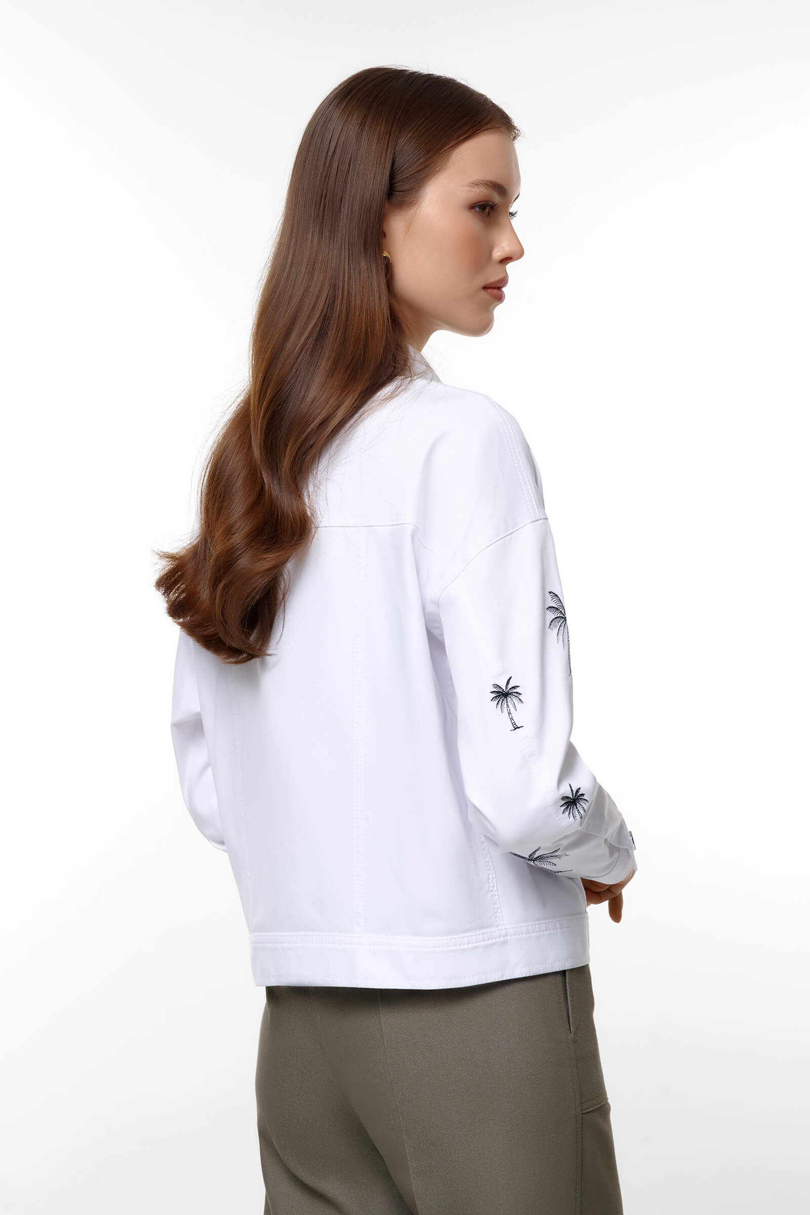 Куртка из денима с контрастной строчкой Бренд Caterina Leman