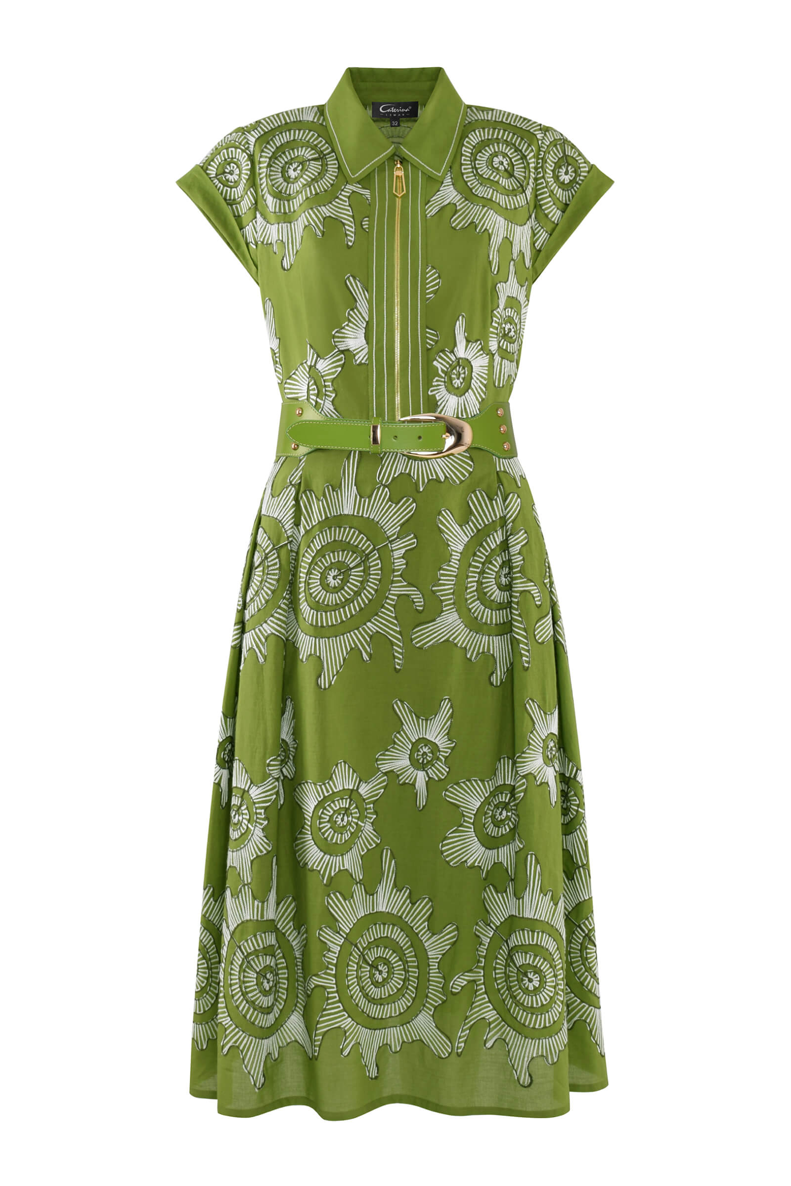 Платье миди с абстрактным принтом Бренд Caterina Leman