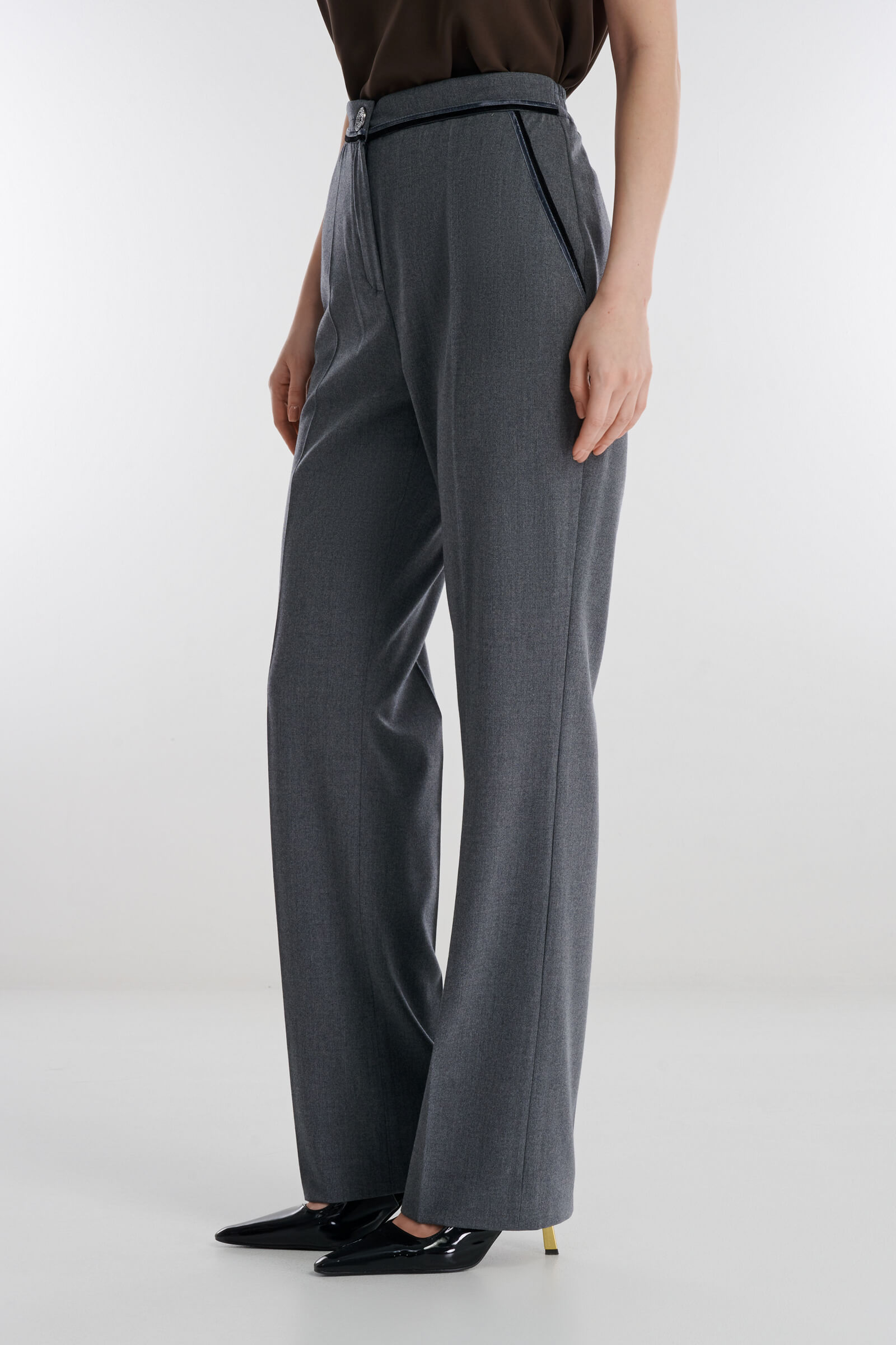 Брюки прямого кроя из поливискозы Бренд Caterina Leman