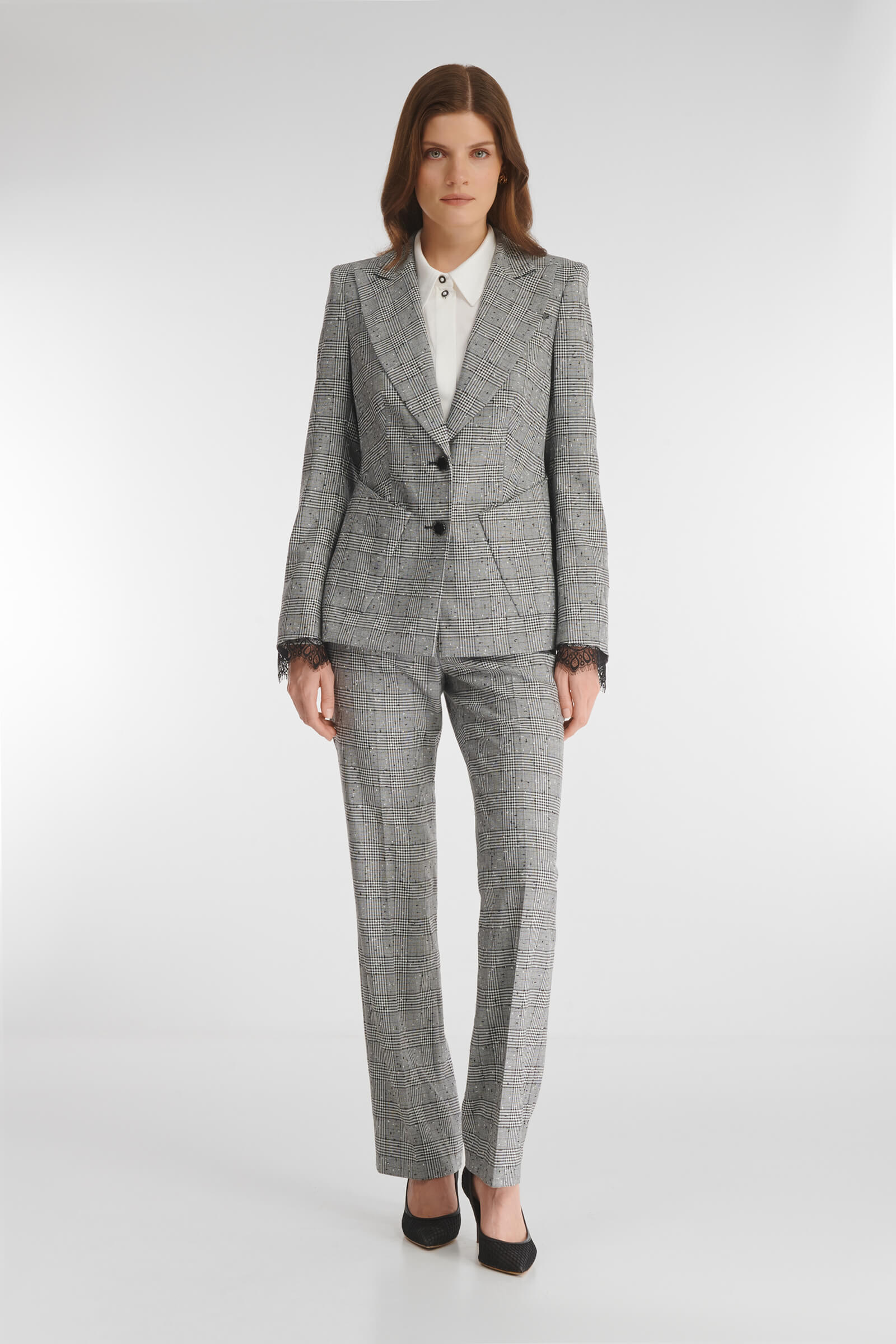 Пиджак с принтом и кружевом Бренд Caterina Leman