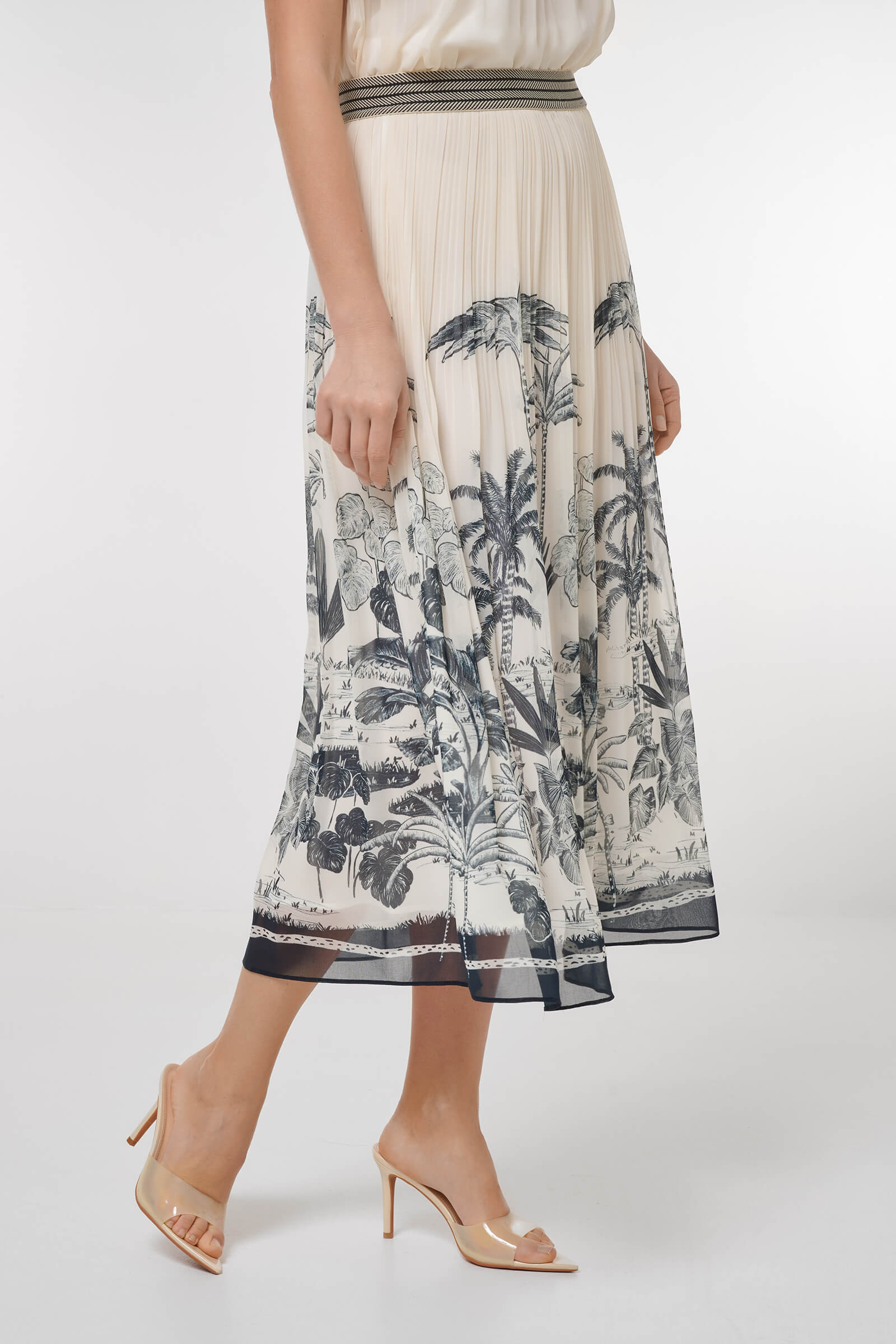 Юбка миди с растительным принтом Бренд Caterina Leman