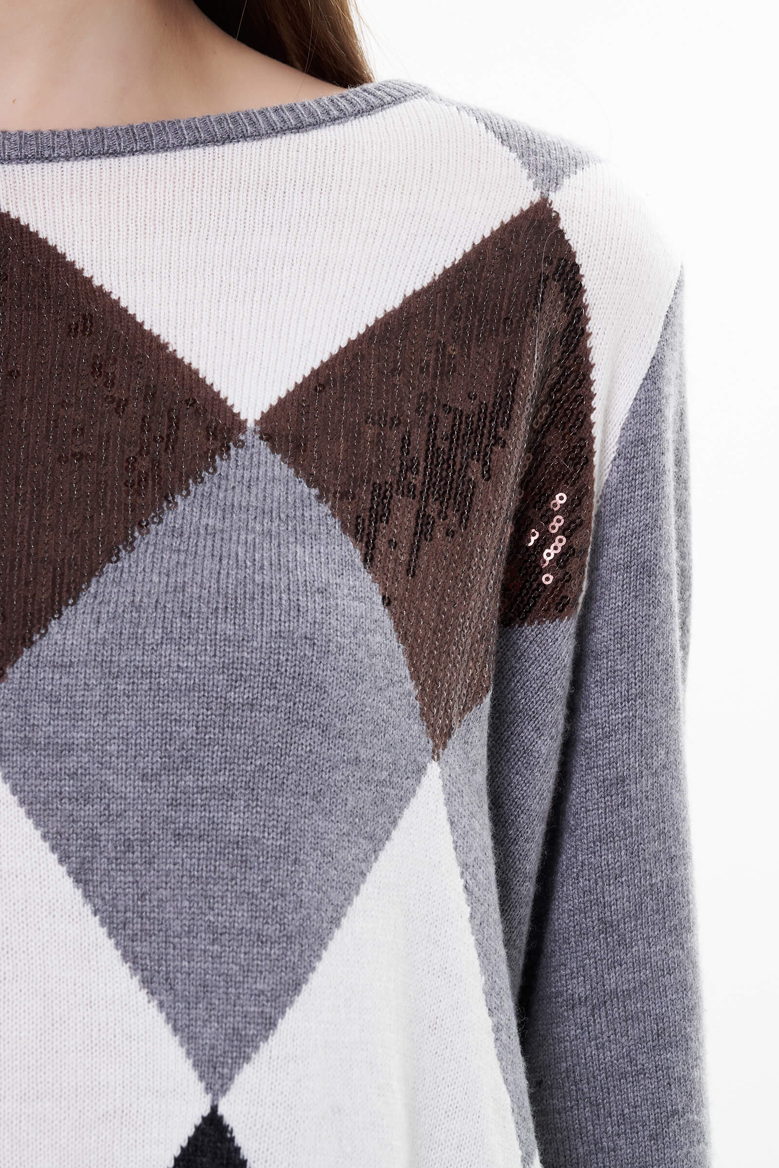 Джемпер с принтом и пайетками Бренд Luisa Viola