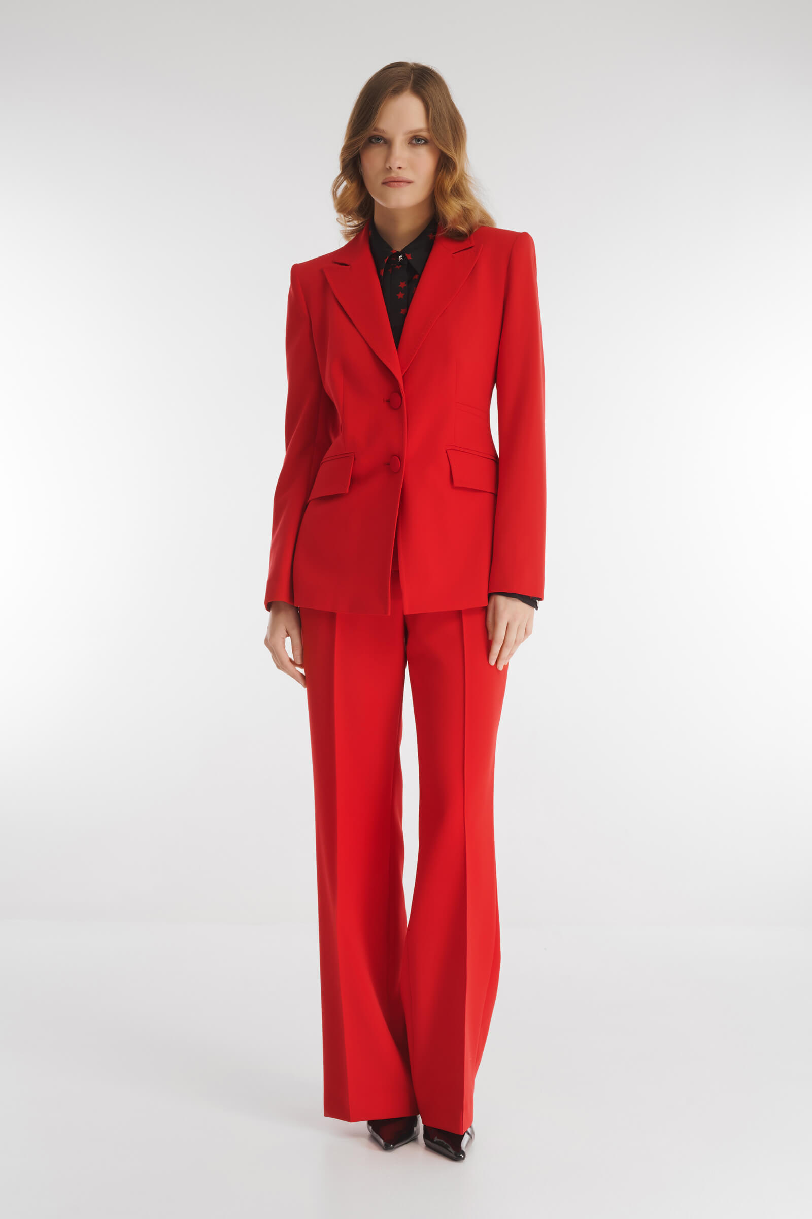 Расклешенные брюки из смесовой вискозы Бренд Caterina Leman