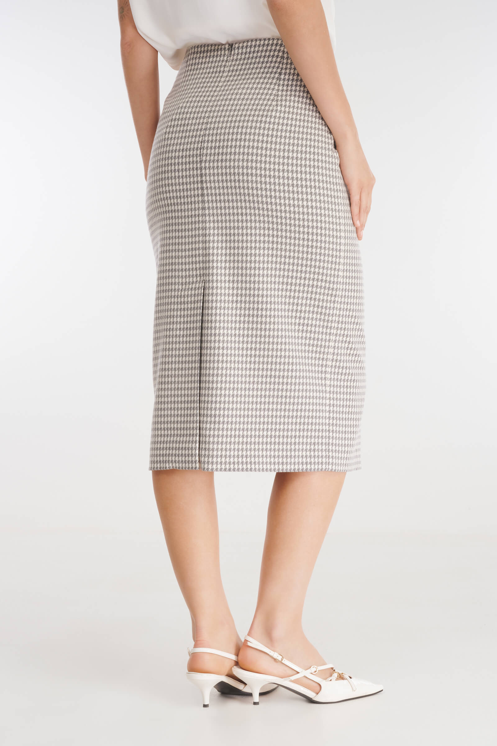 Юбка-карандаш с принтом пье-де-пуль Бренд Caterina Leman