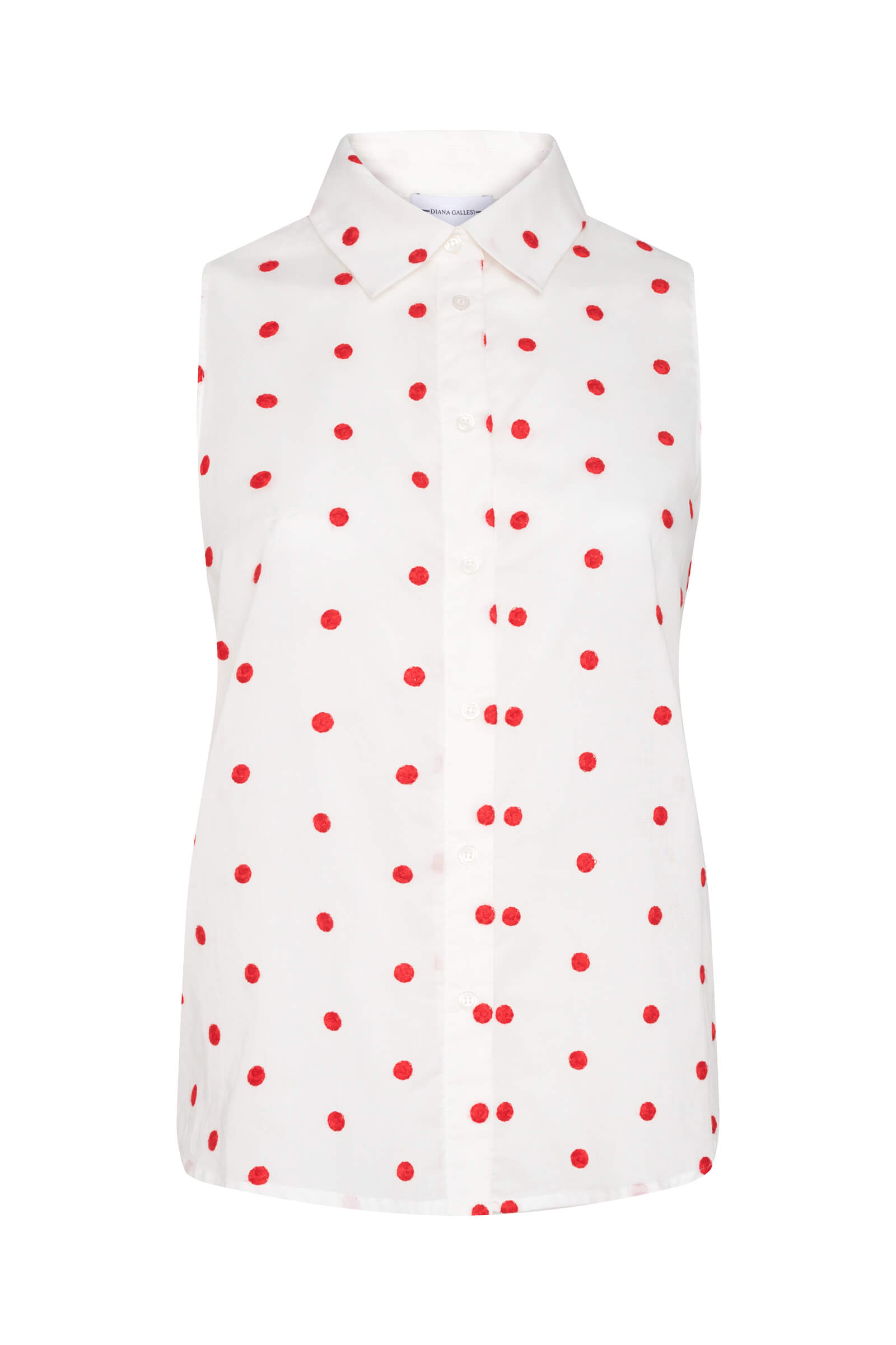Рубашка без рукавов с вышивкой Бренд Diana Gallesi