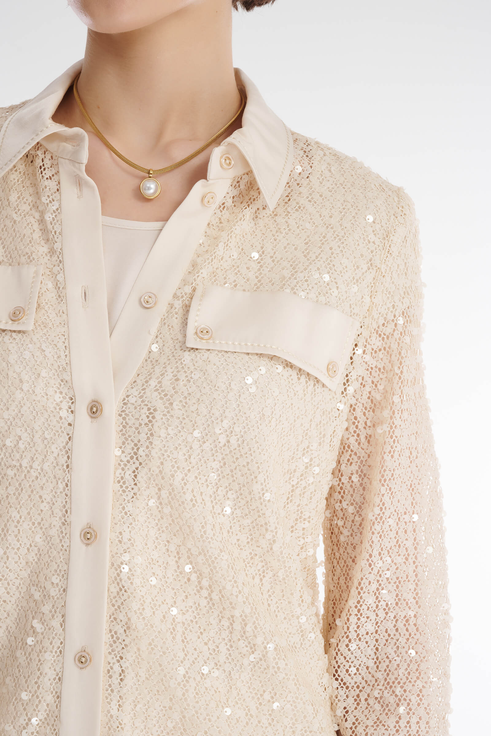 Рубашка с пайетками Бренд Caterina Leman