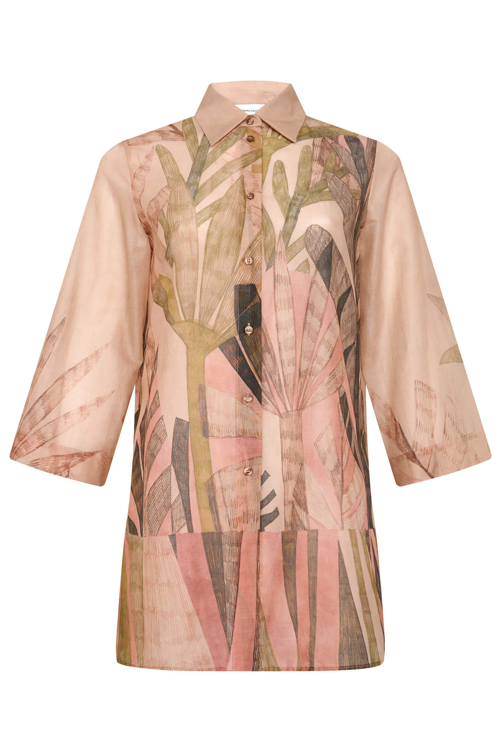 Рубашка с растительным принтом Бренд Diana Gallesi