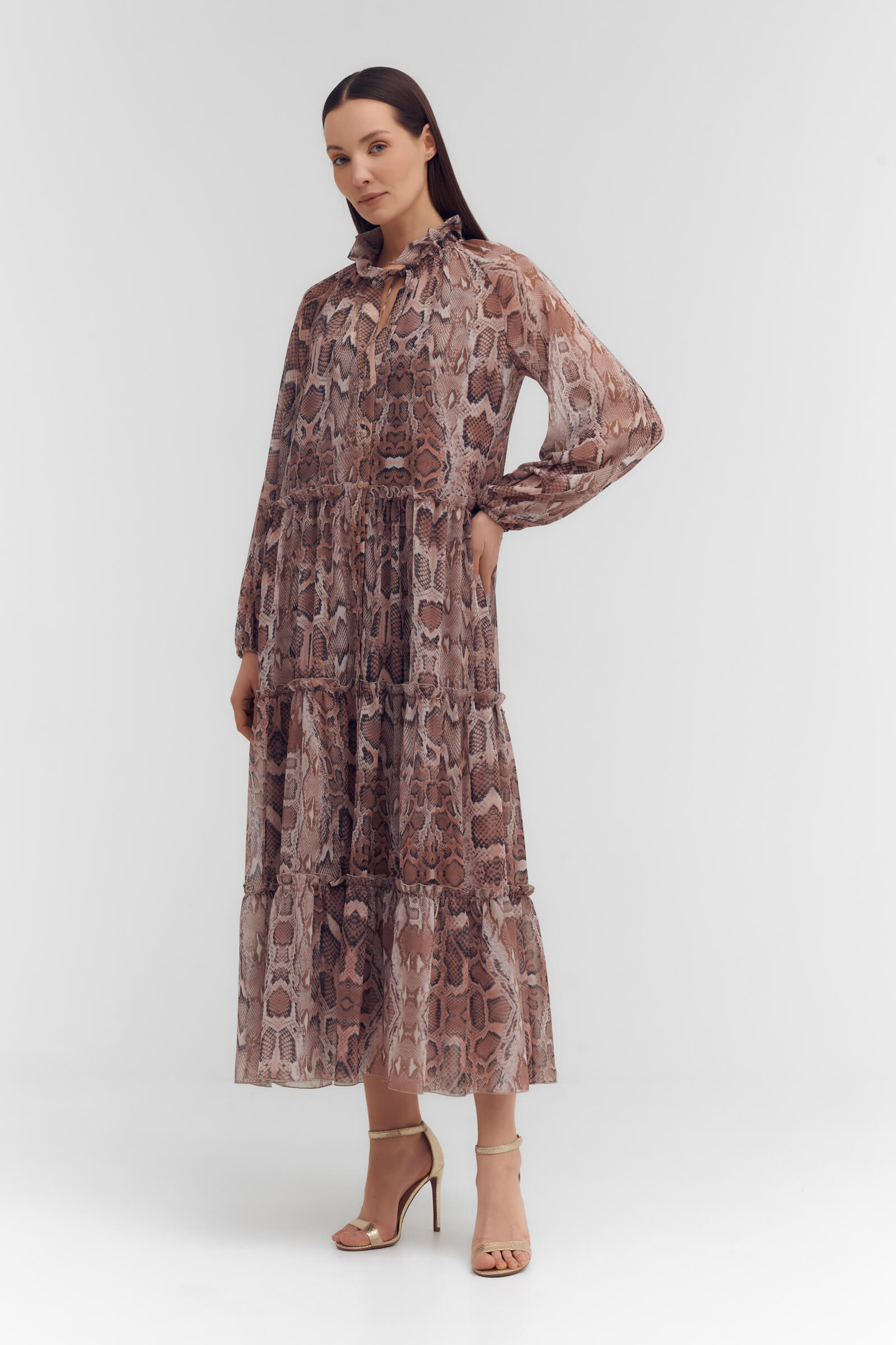 Платье с анималистичным принтом Бренд Daniela Drei