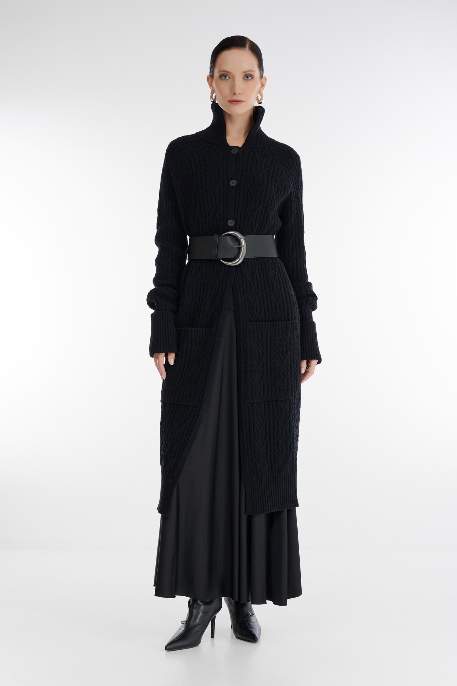 Широкий кожаный ремень Бренд Sarah Pacini