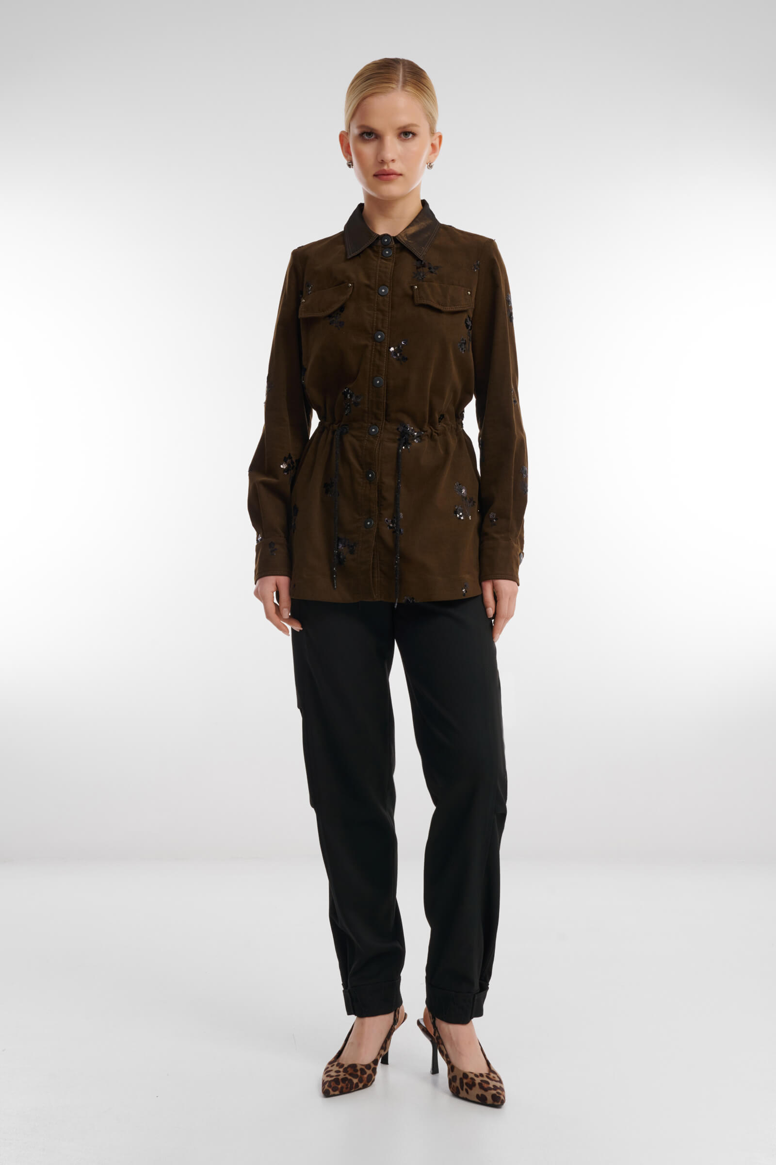 Туника из вельвета с пайетками Бренд Caterina Leman