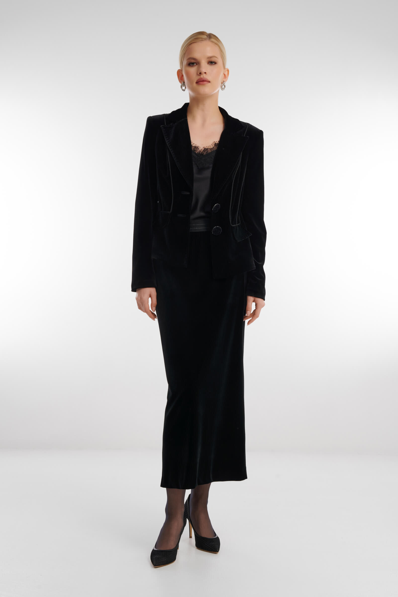 Бархатный жакет с английским воротником Бренд Caterina Leman