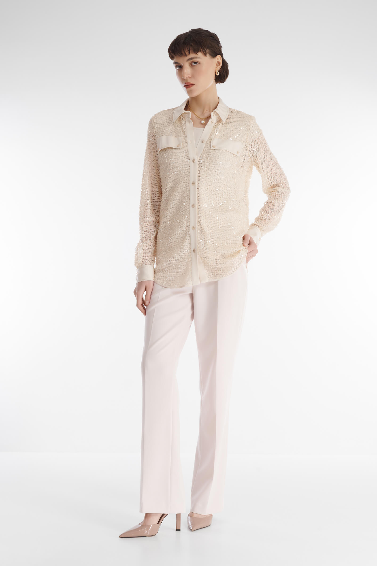 Рубашка с пайетками Бренд Caterina Leman