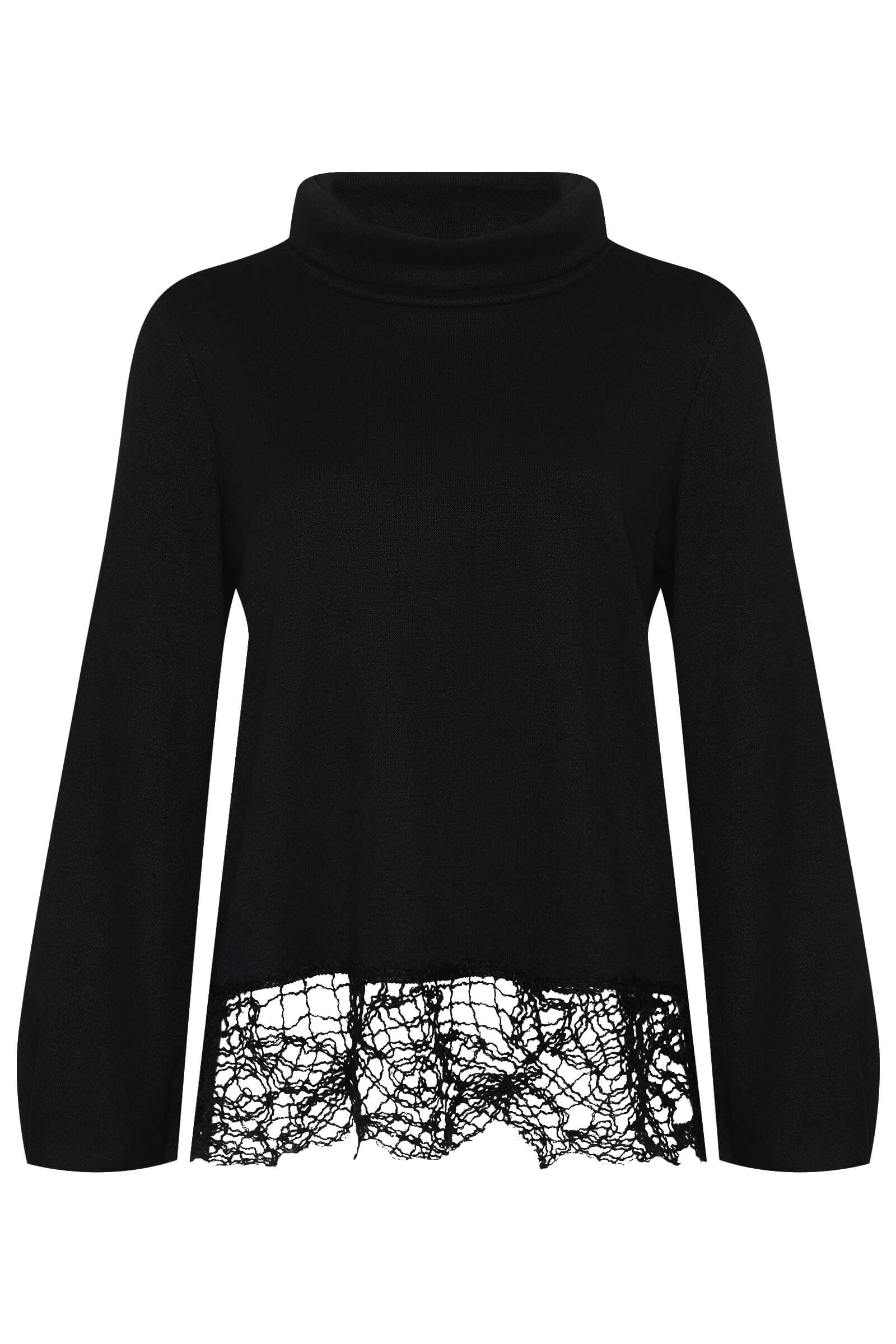 Джемпер из поливискозы с кружевом Бренд Milva Mi