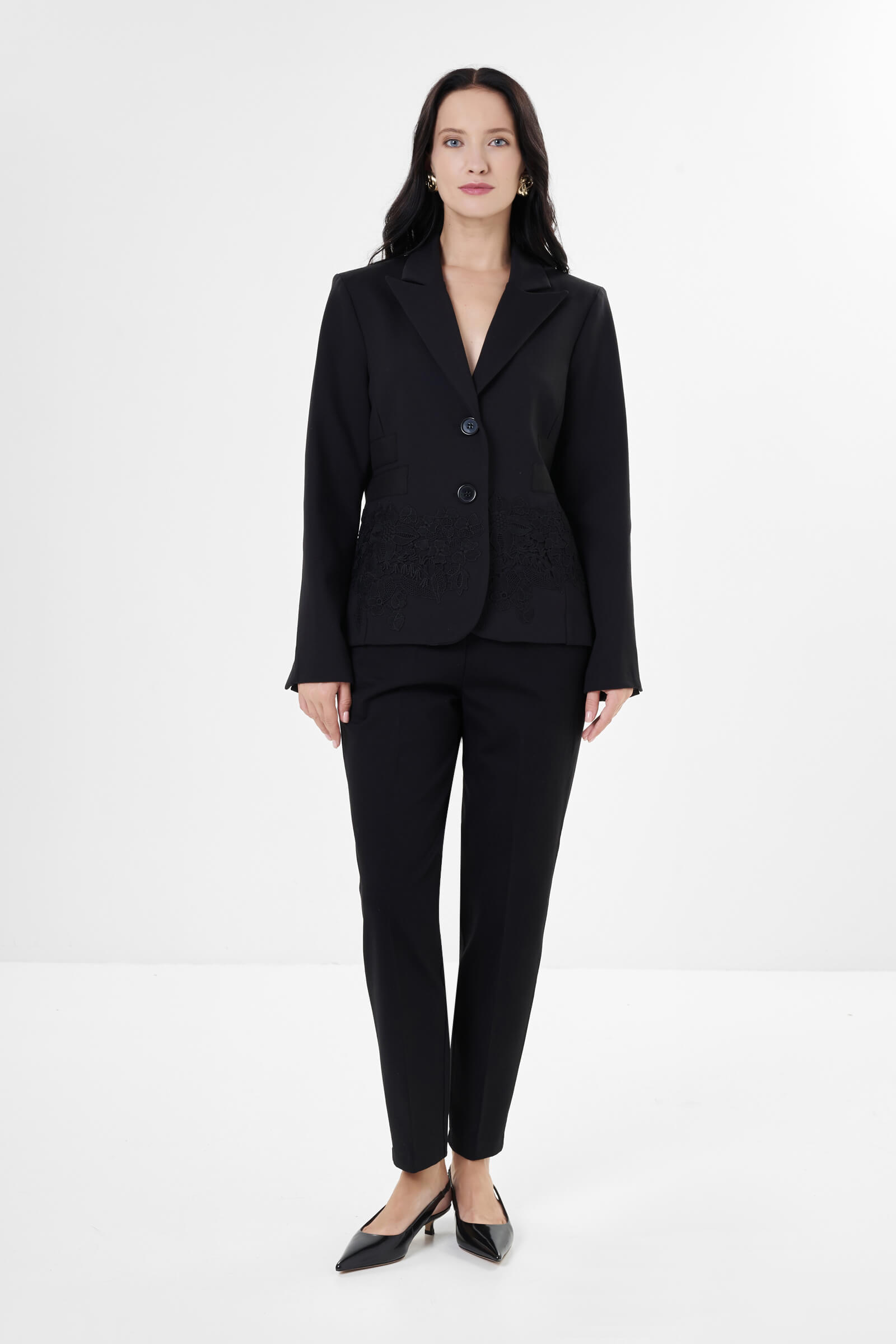 Жакет из поливискозы с кружевом Бренд Milva Mi