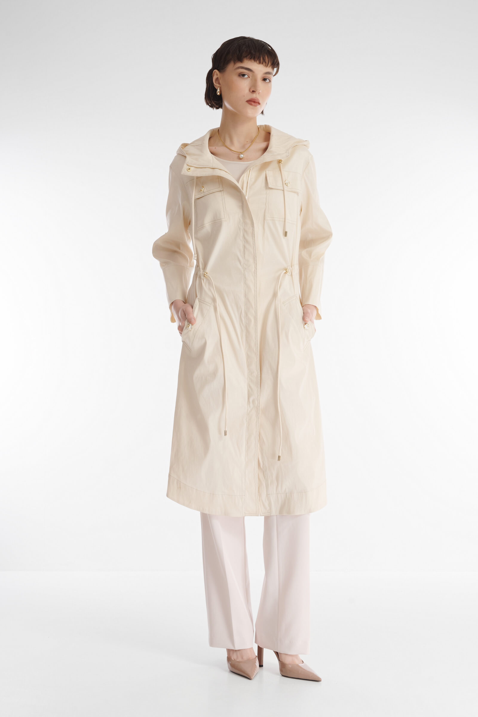 Легкий плащ с капюшоном Бренд Caterina Leman