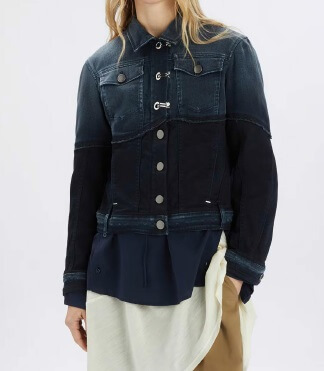 Куртка из комбинированного денима Бренд High