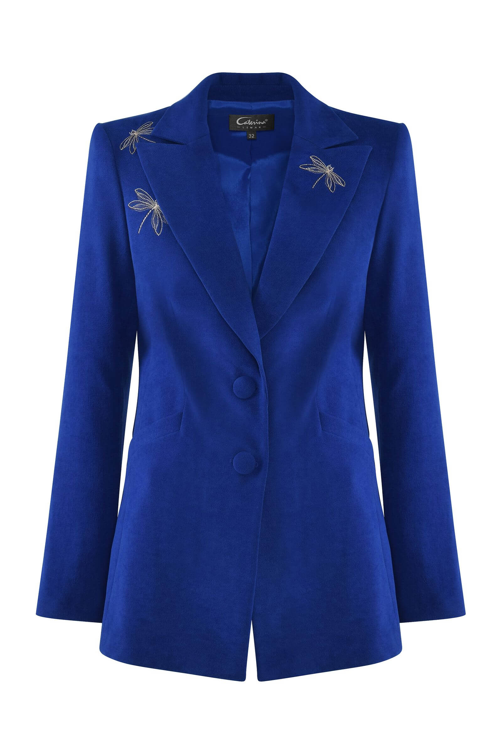 Однобортный пиджак с вышивкой Бренд Caterina Leman