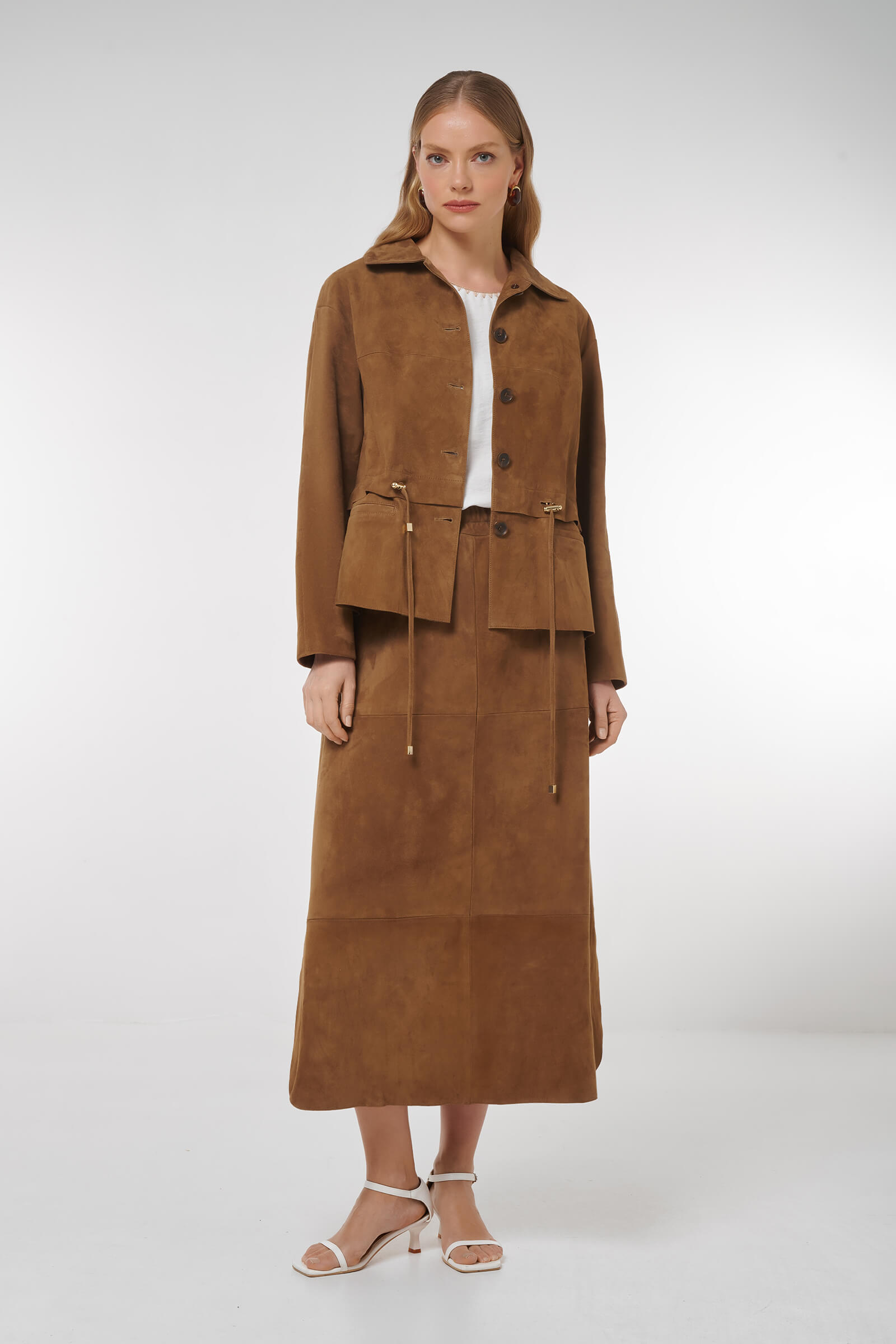 Удлиненная куртка из натуральной кожи Бренд Caterina Leman