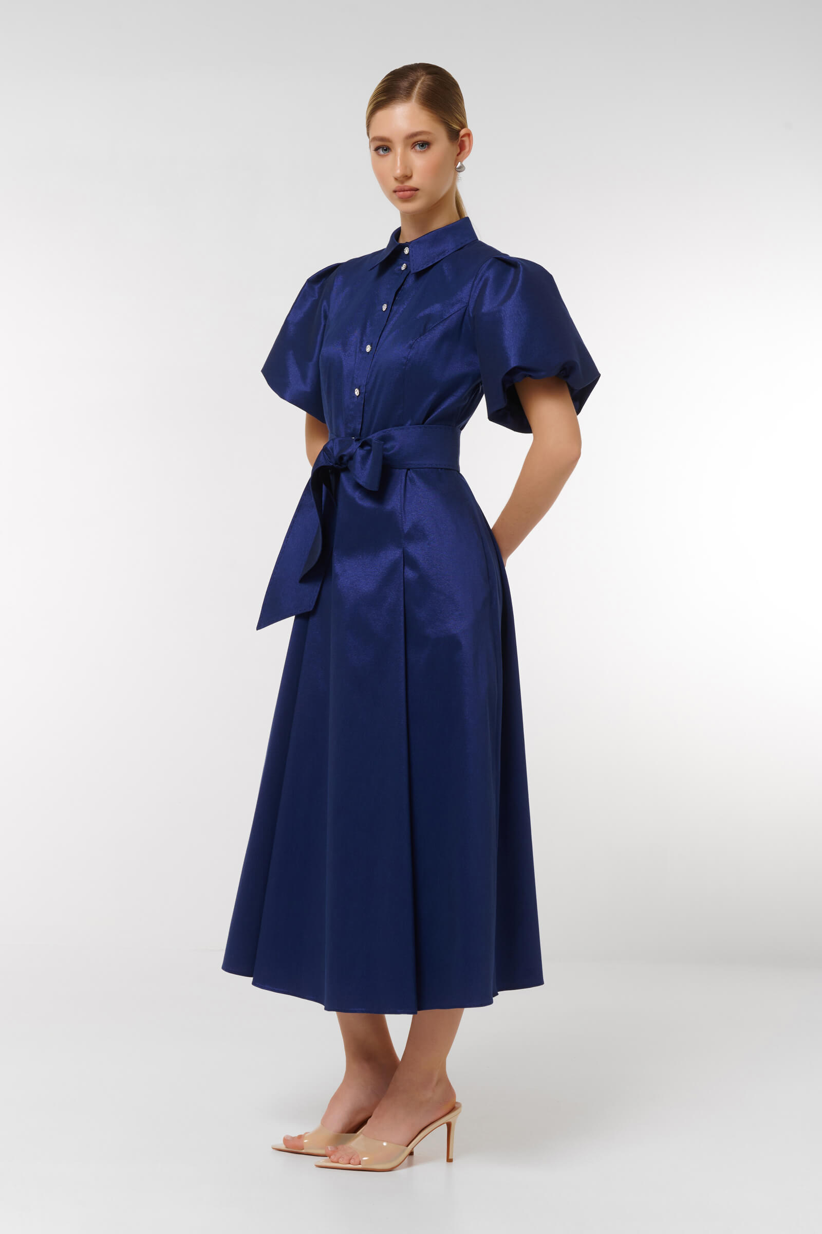 Платье миди с поясом Бренд Caterina Leman