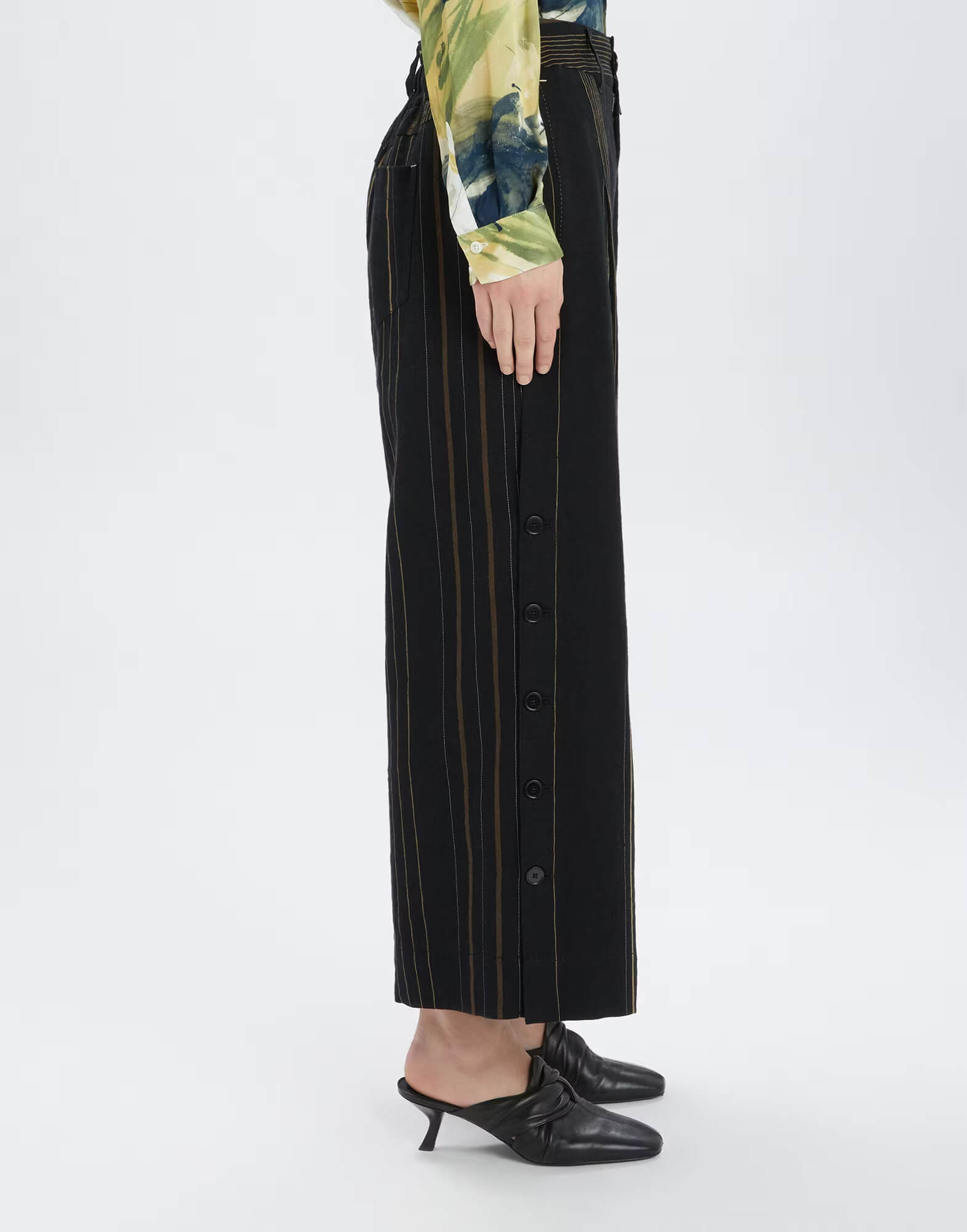 Брюки-кюлоты с защипами Бренд High