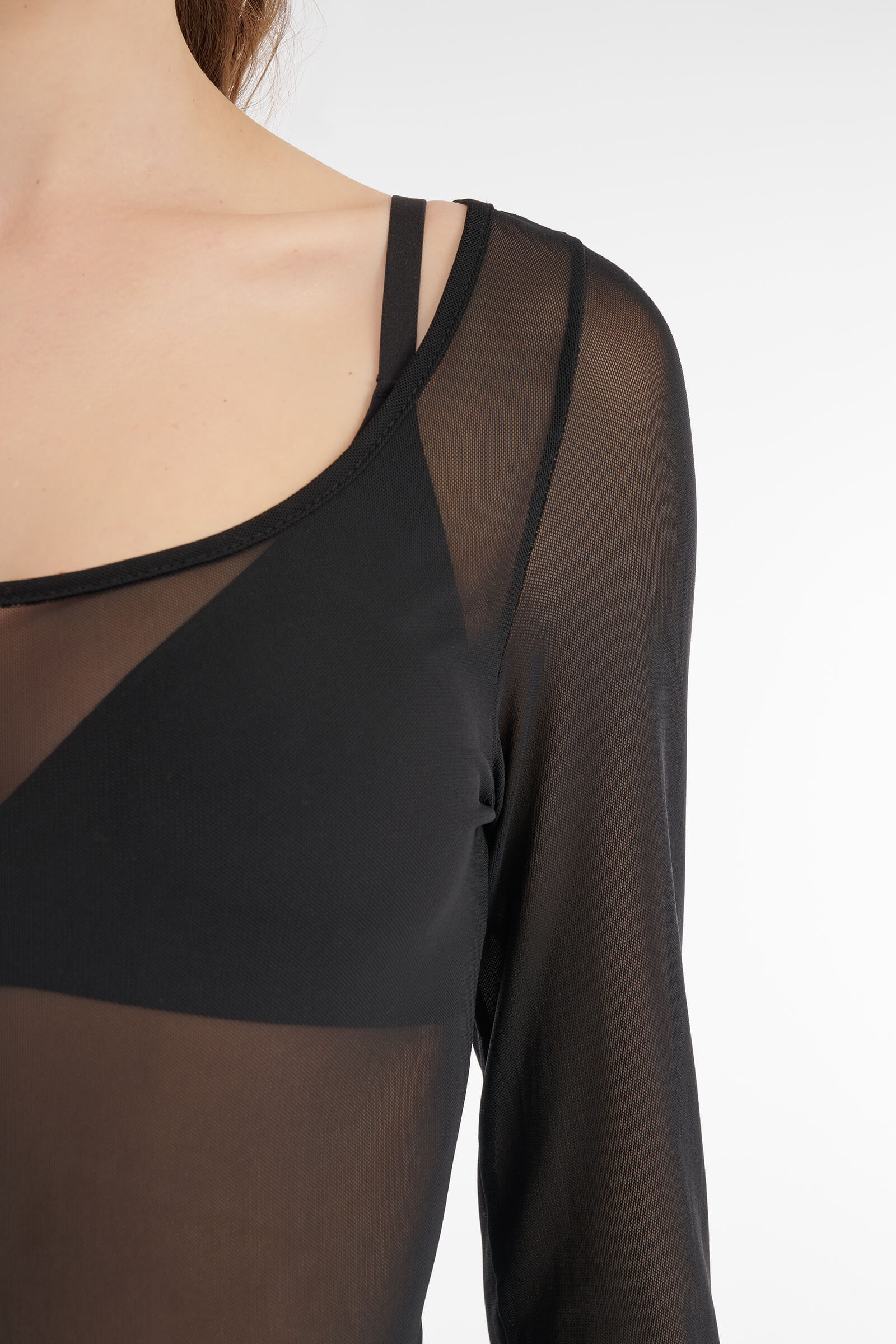 Прозрачный лонгслив Бренд Sarah Pacini