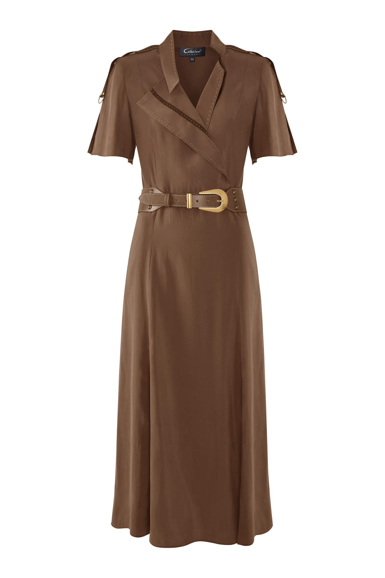 Платье макси с отложным воротником Бренд Caterina Leman