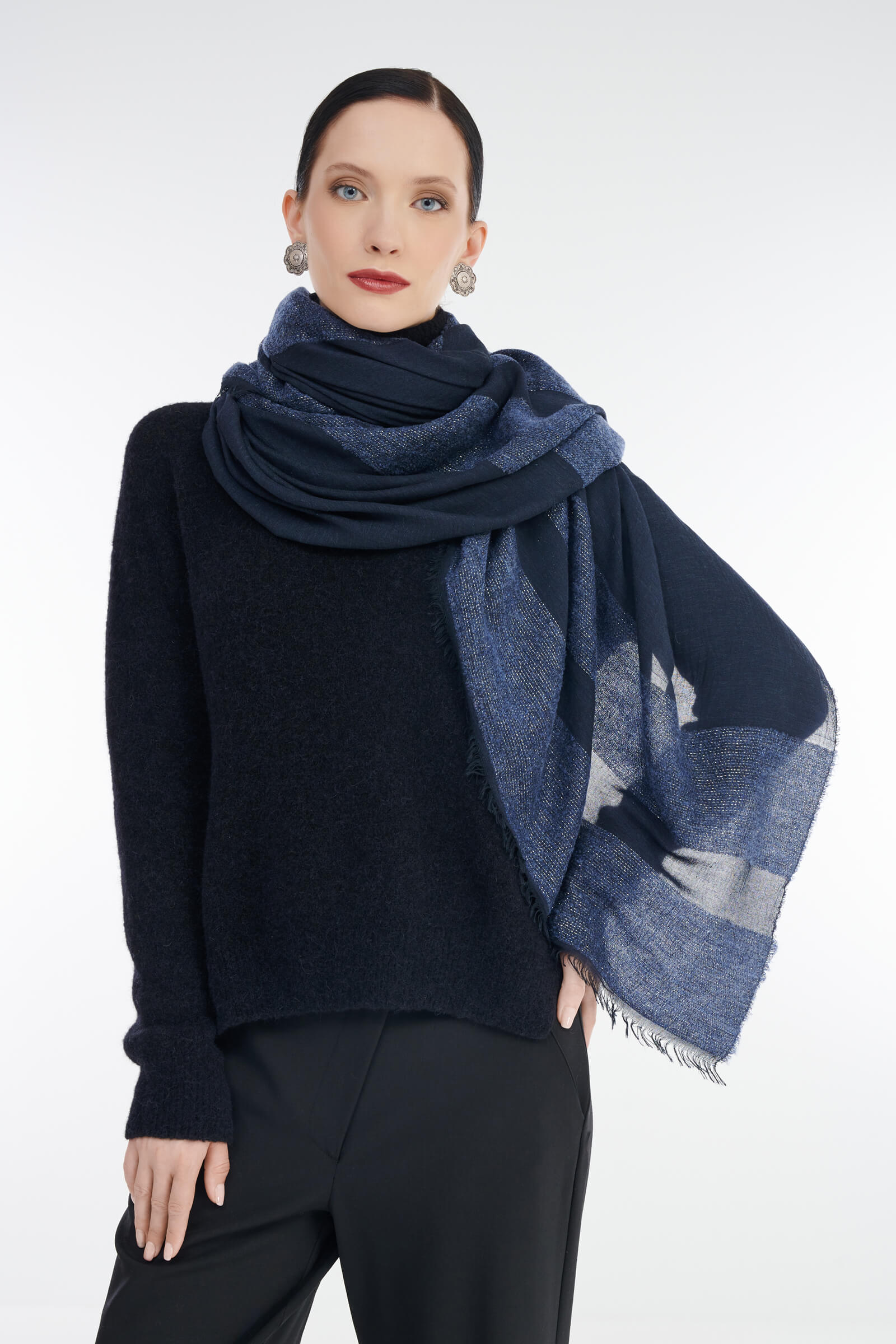 Платок с добавлением шерсти Бренд Sarah Pacini