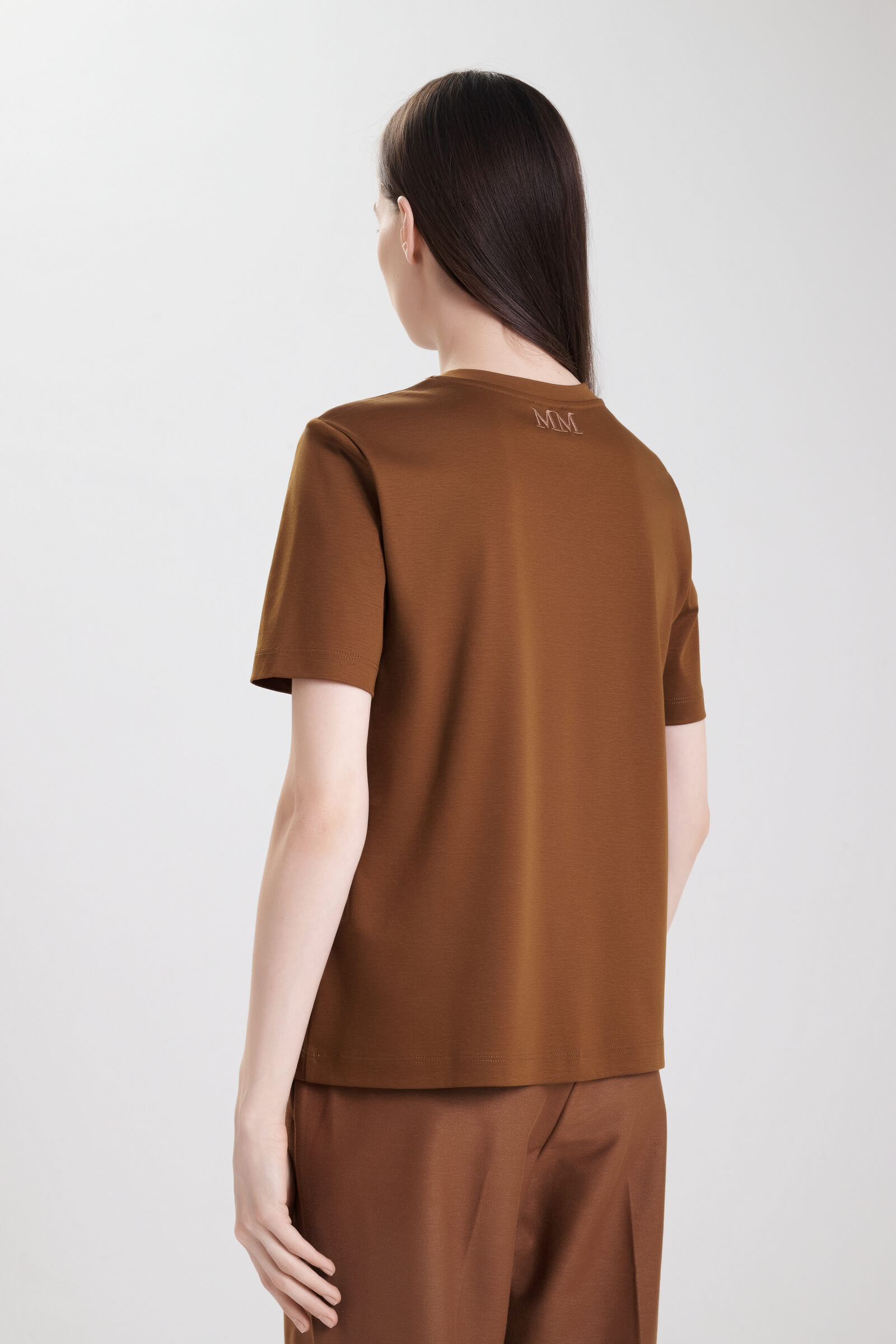 Футболка из шелковистого модала с вышивкой Бренд MM