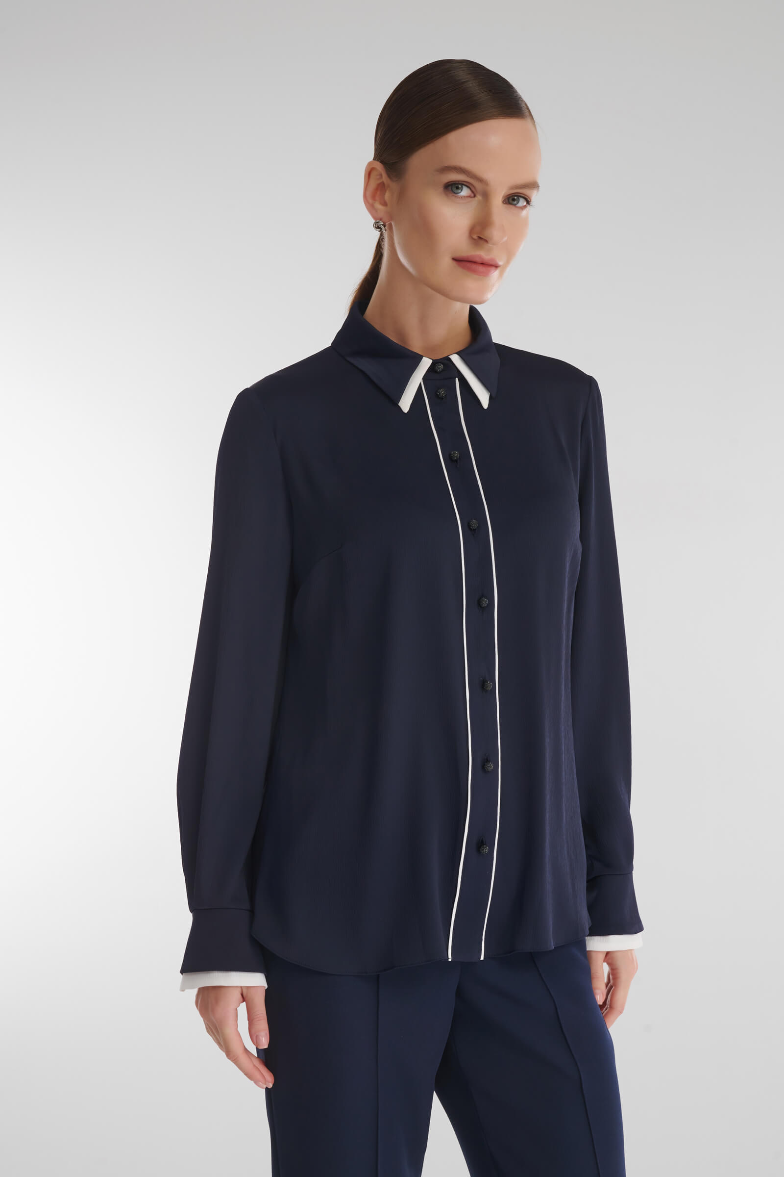 Рубашка из жатой ткани Бренд Caterina Leman