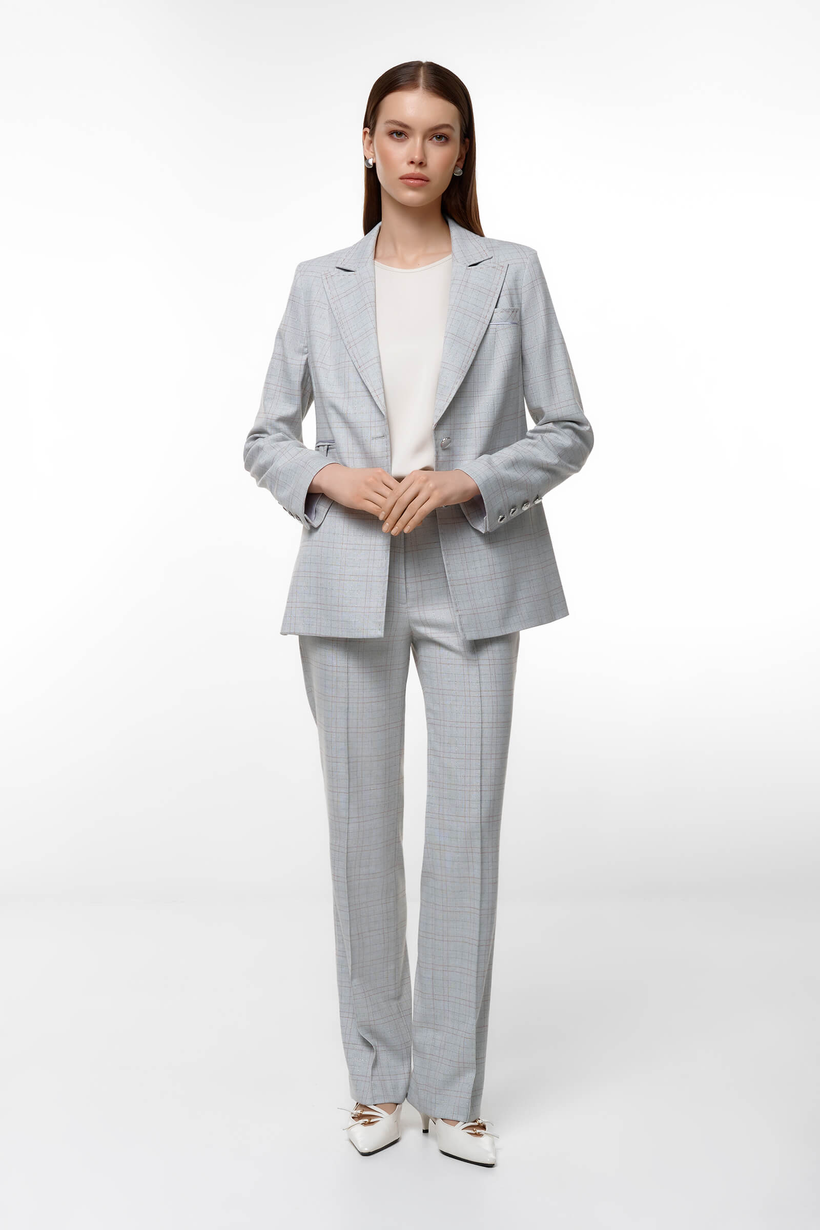 Костюмные брюки в клетку Бренд Caterina Leman