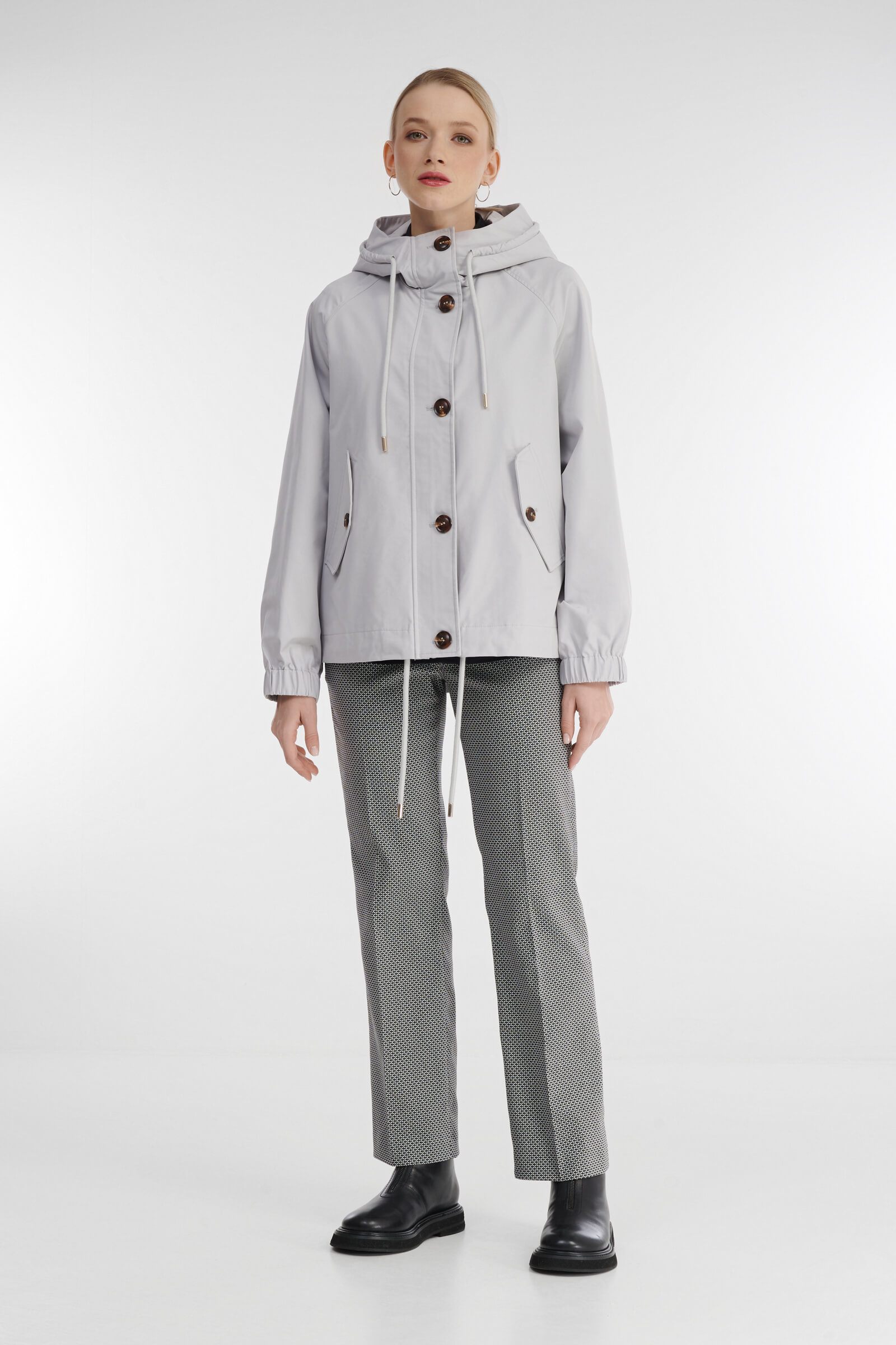 Хлопковая куртка с капюшоном Бренд Diana Gallesi