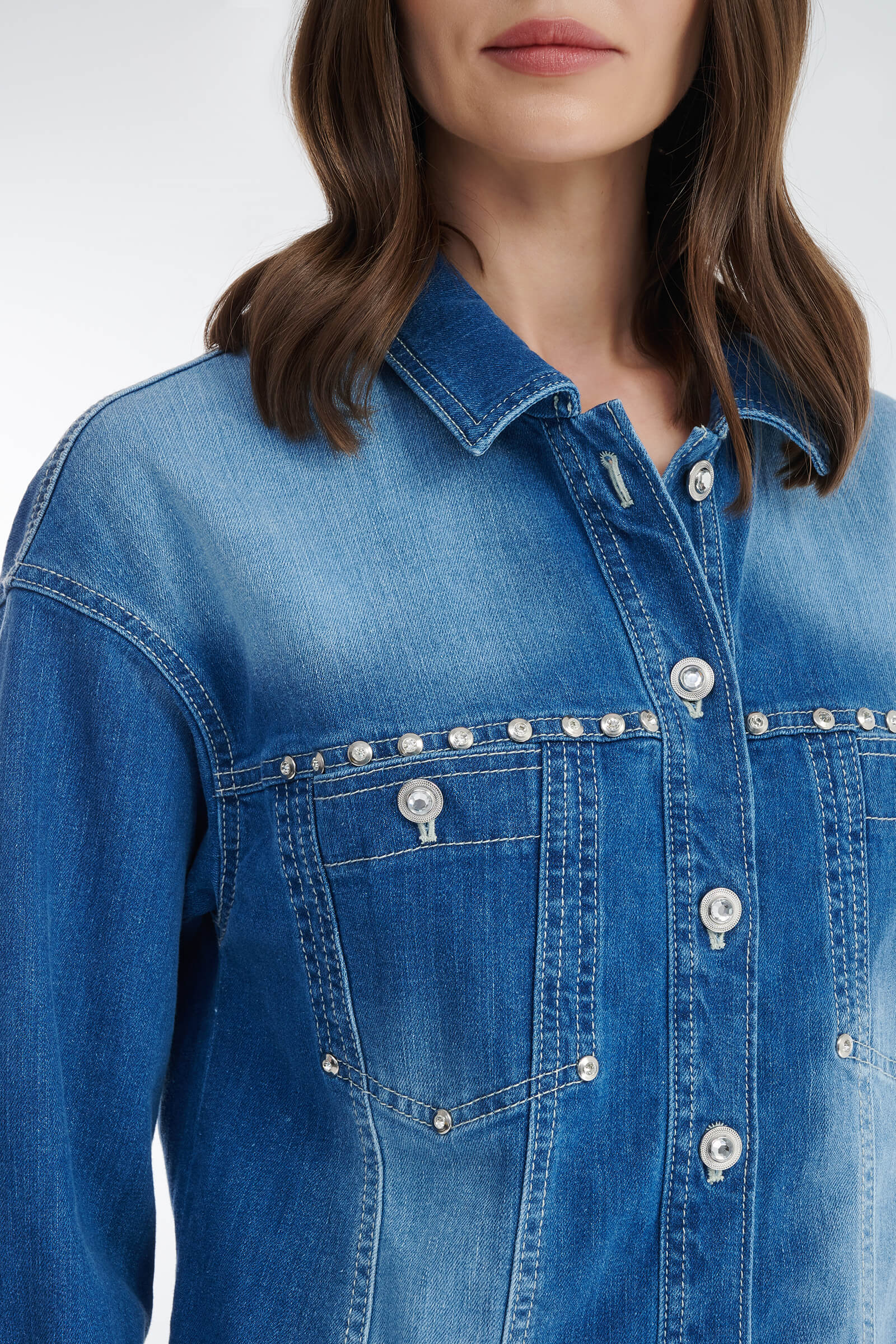 Джинсовая куртка со стразами Бренд Caterina Leman