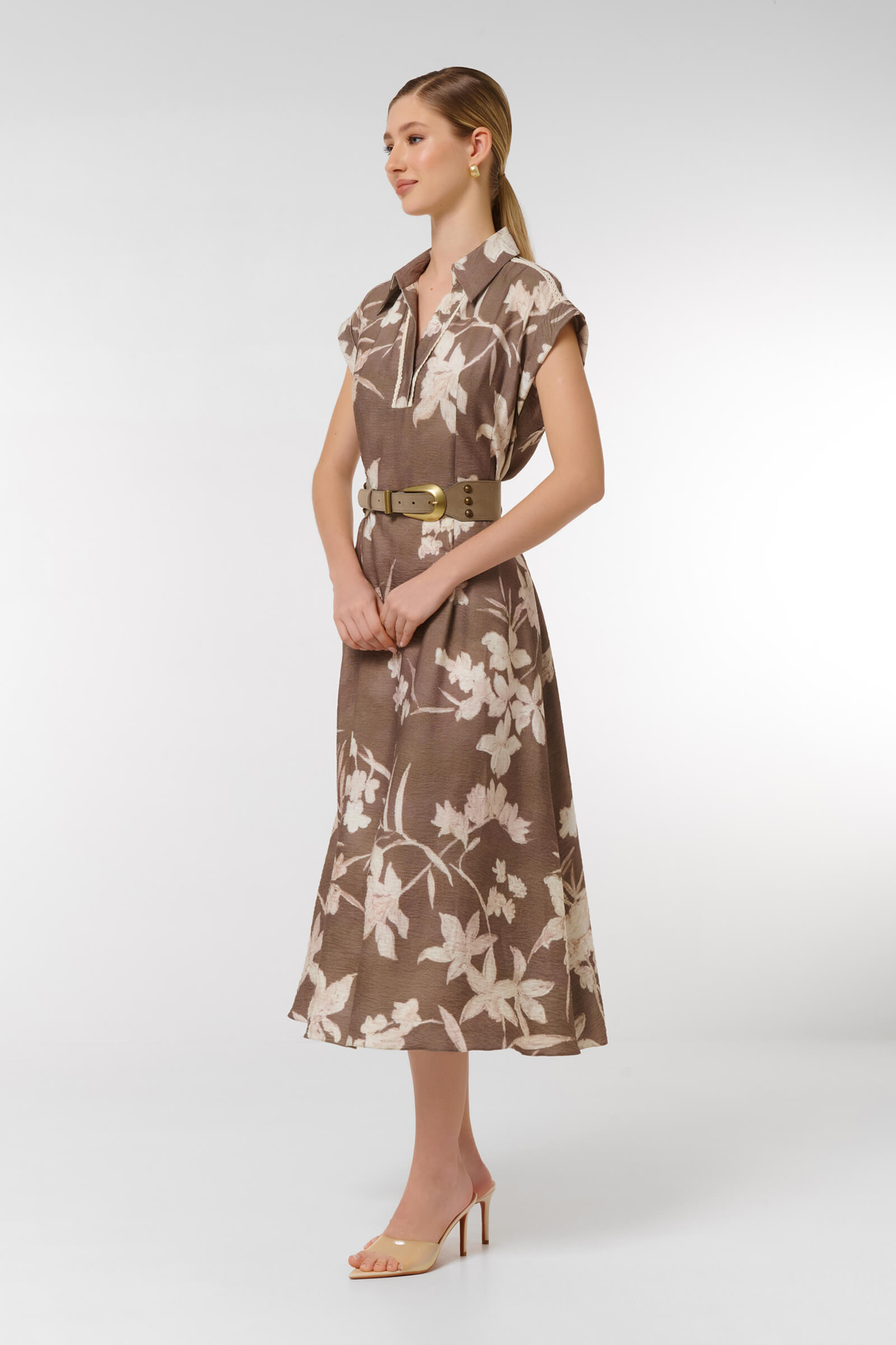 Платье миди с цветочным принтом Бренд Caterina Leman