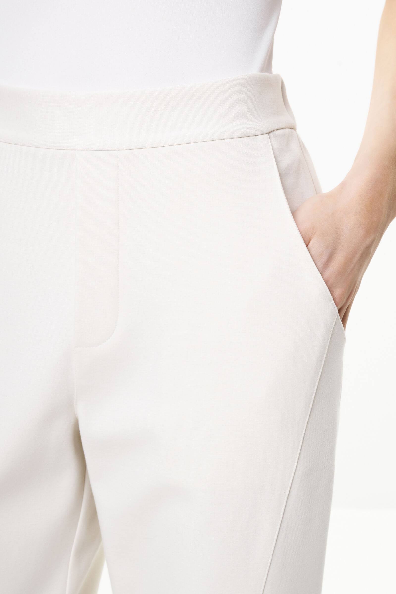 Брюки из вискозы с поясом на резинке Бренд Sarah Pacini